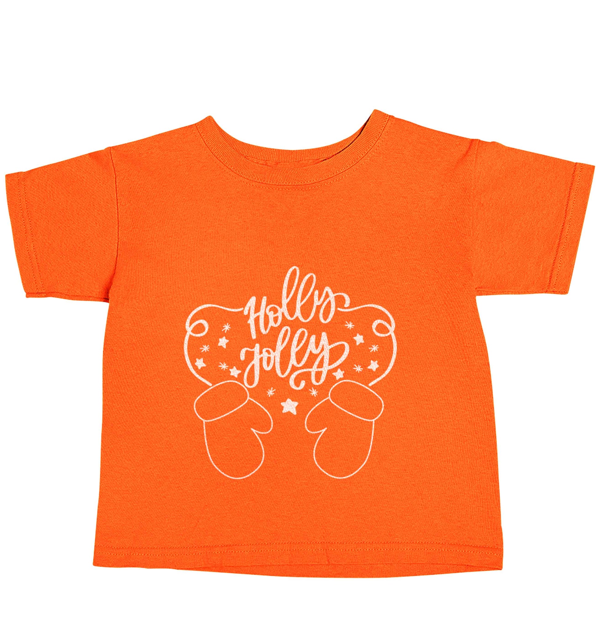 Holly jolly orange baby toddler Tshirt 2 Years