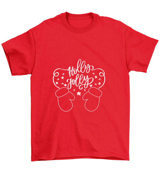 Holly jolly Children's red Tshirt 12-13 Years