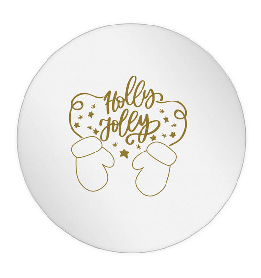 Holly jolly 24 @ 45mm matt circle stickers