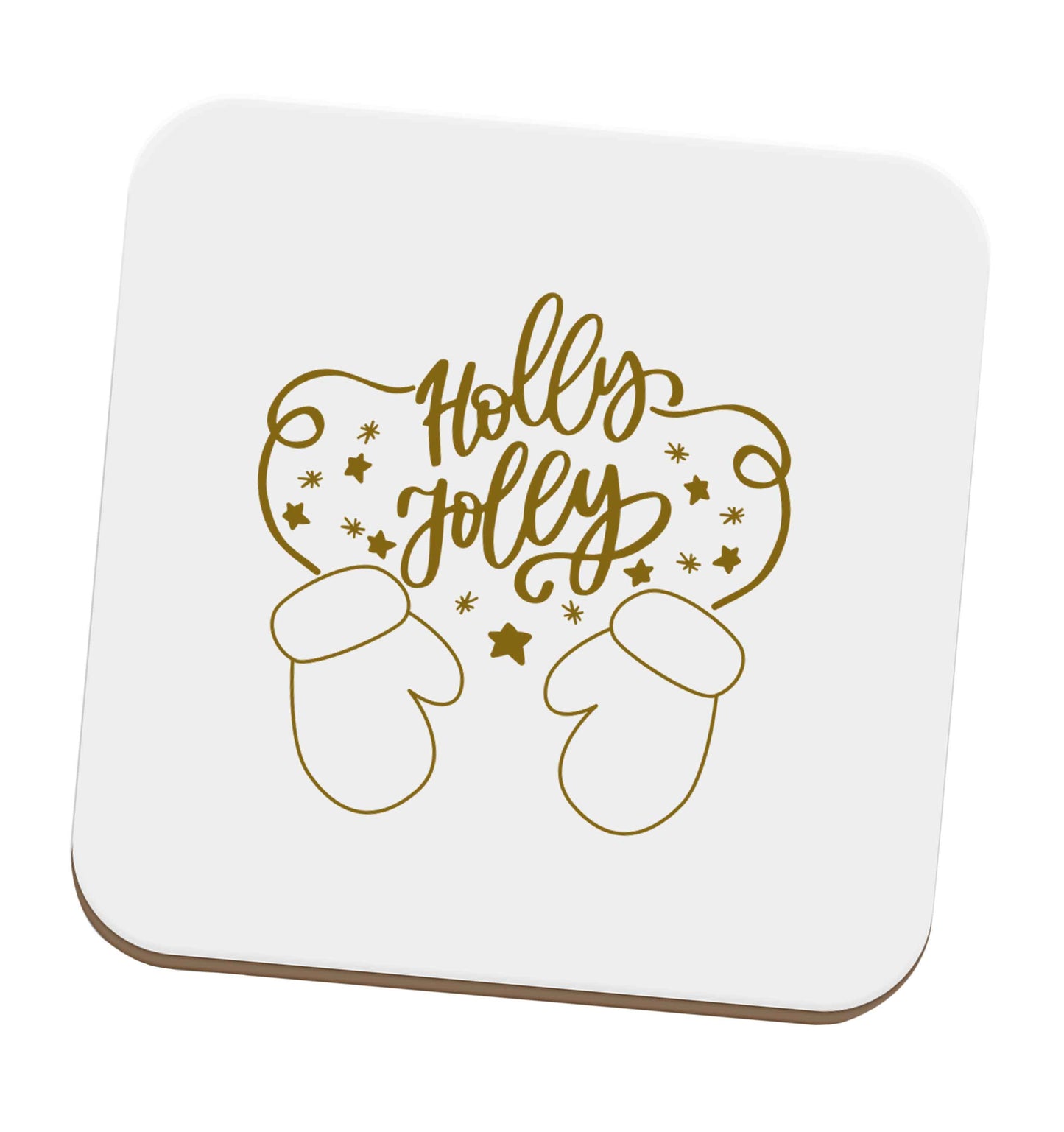 Holly jolly set of four coasters