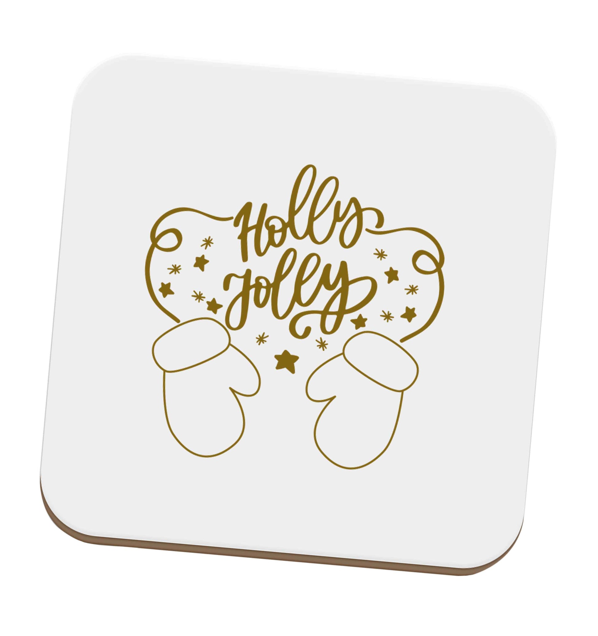 Holly jolly set of four coasters