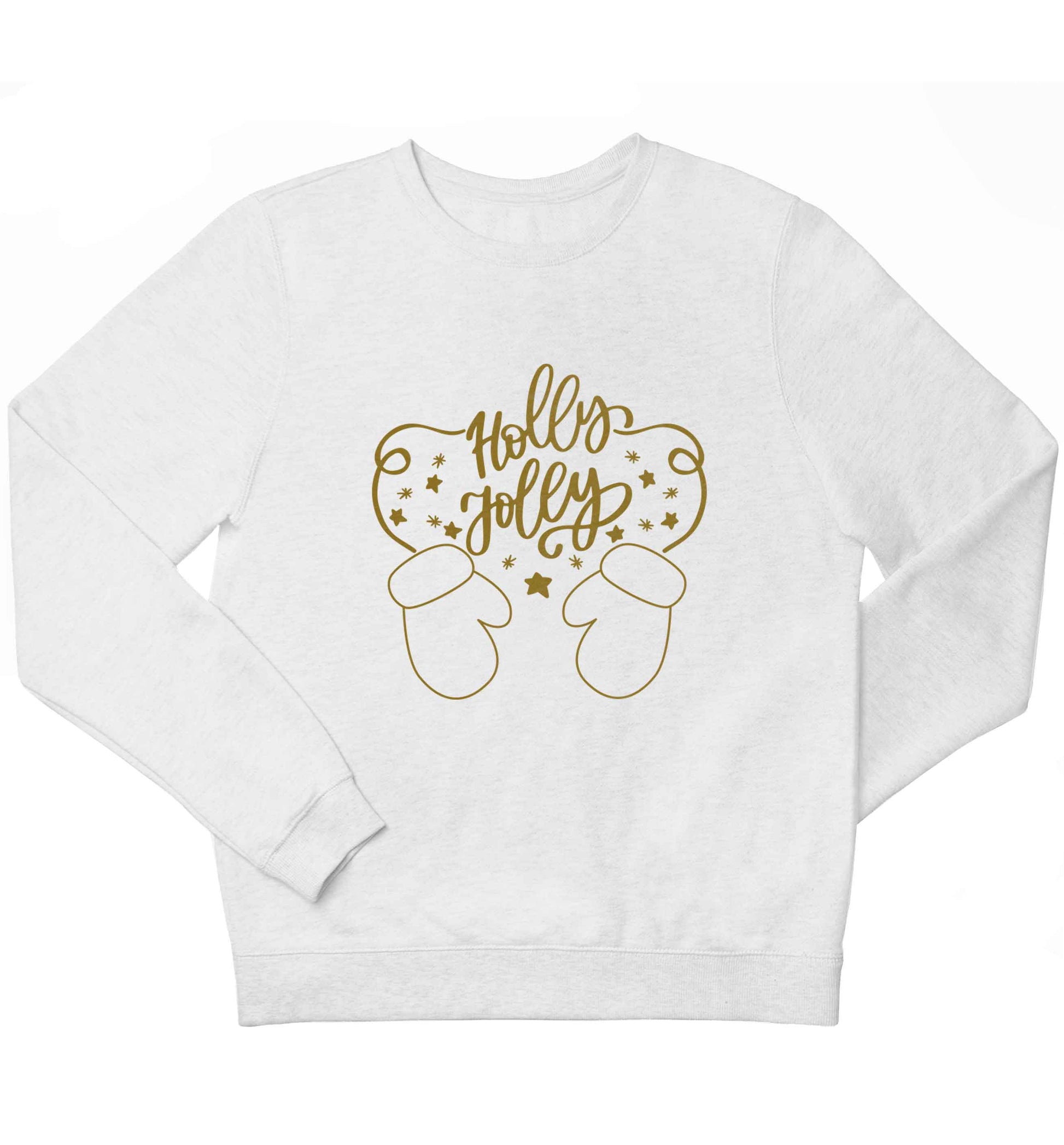 Holly jolly children's white sweater 12-13 Years