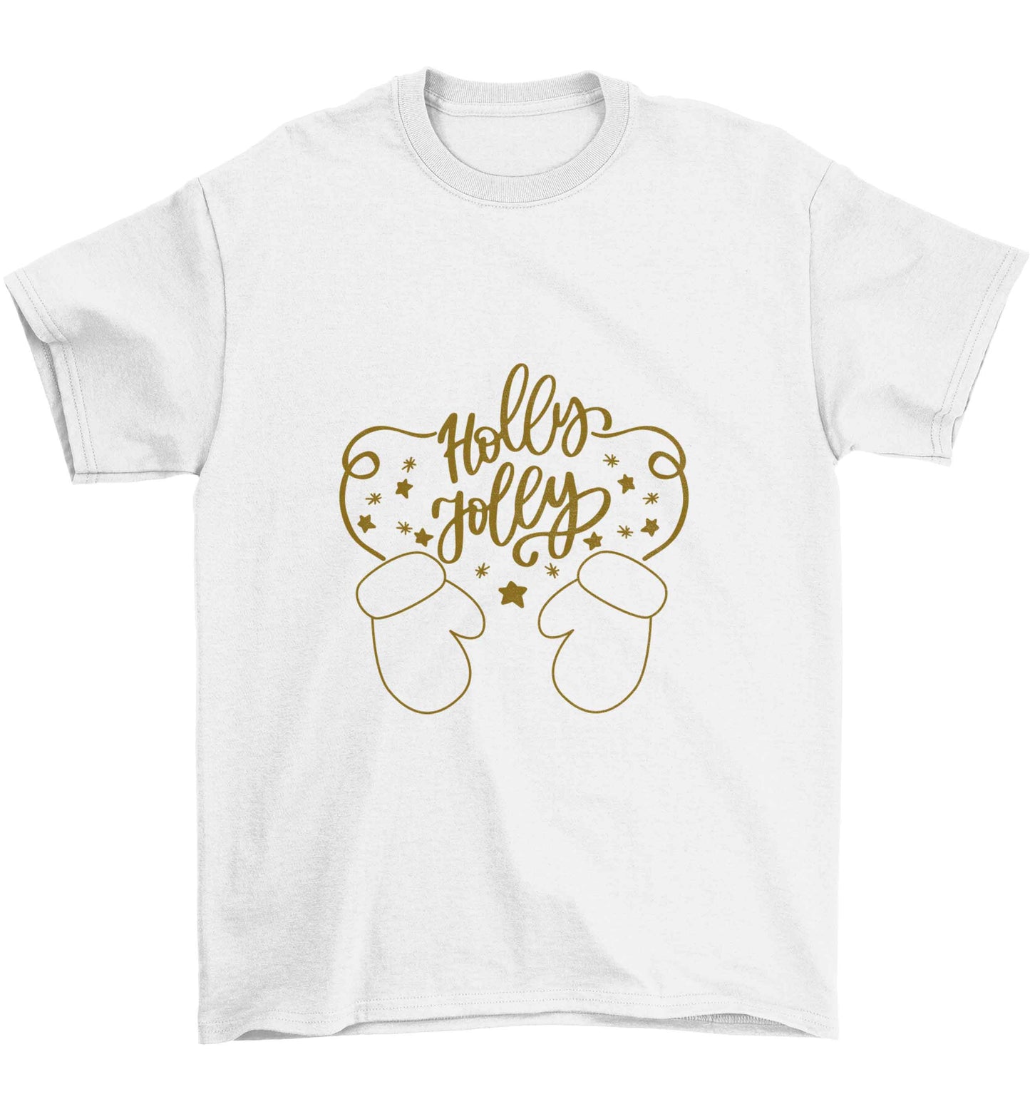 Holly jolly Children's white Tshirt 12-13 Years