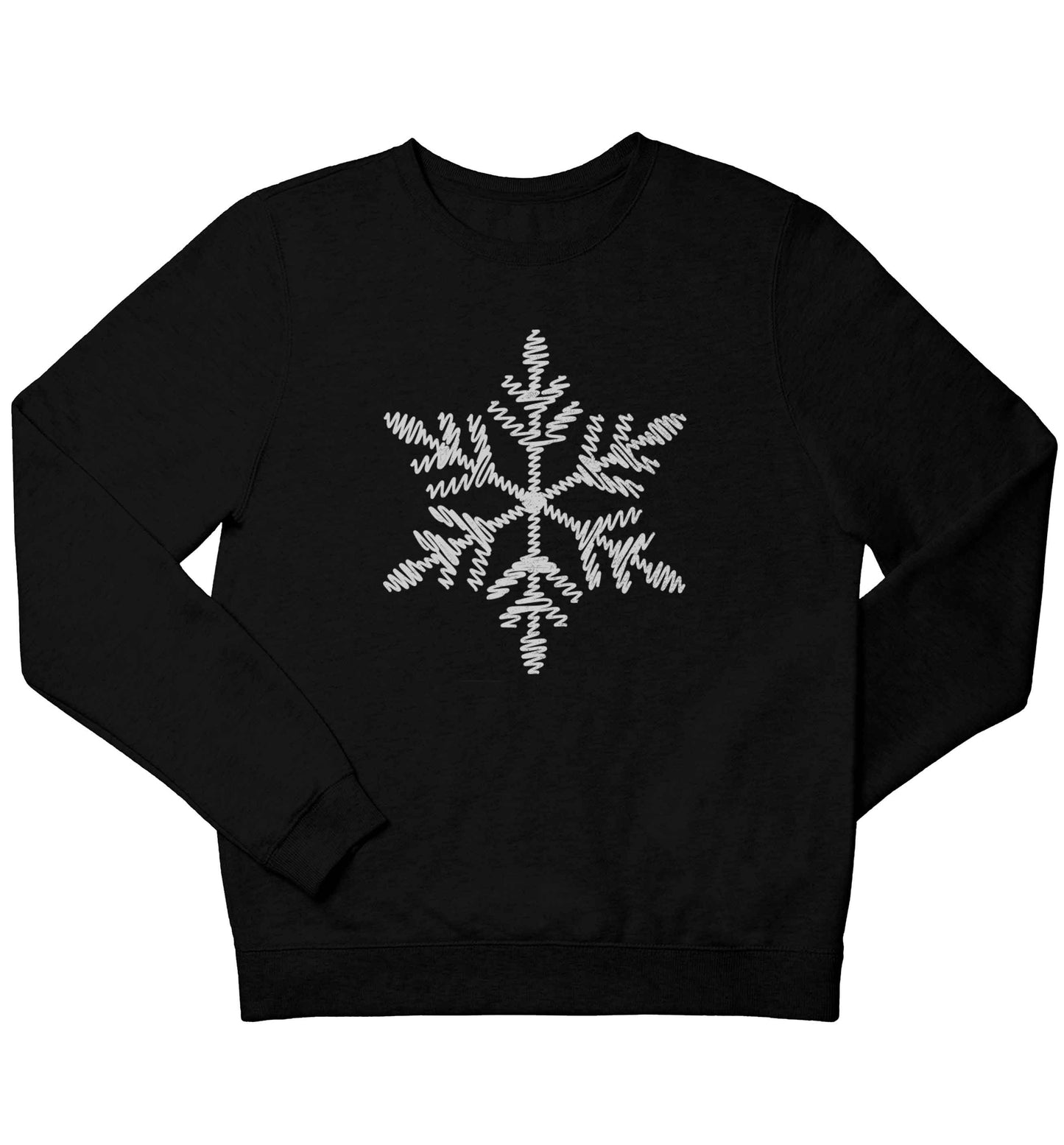 Snowflake children's black sweater 12-13 Years