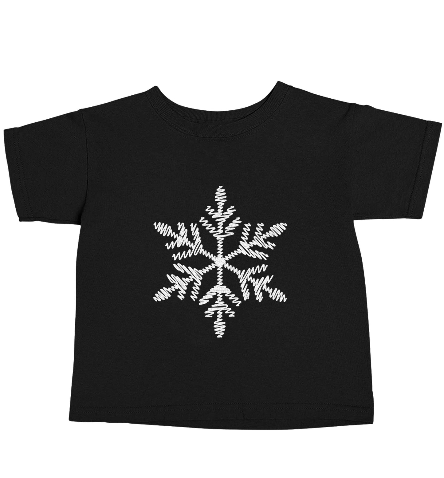 Snowflake Black baby toddler Tshirt 2 years