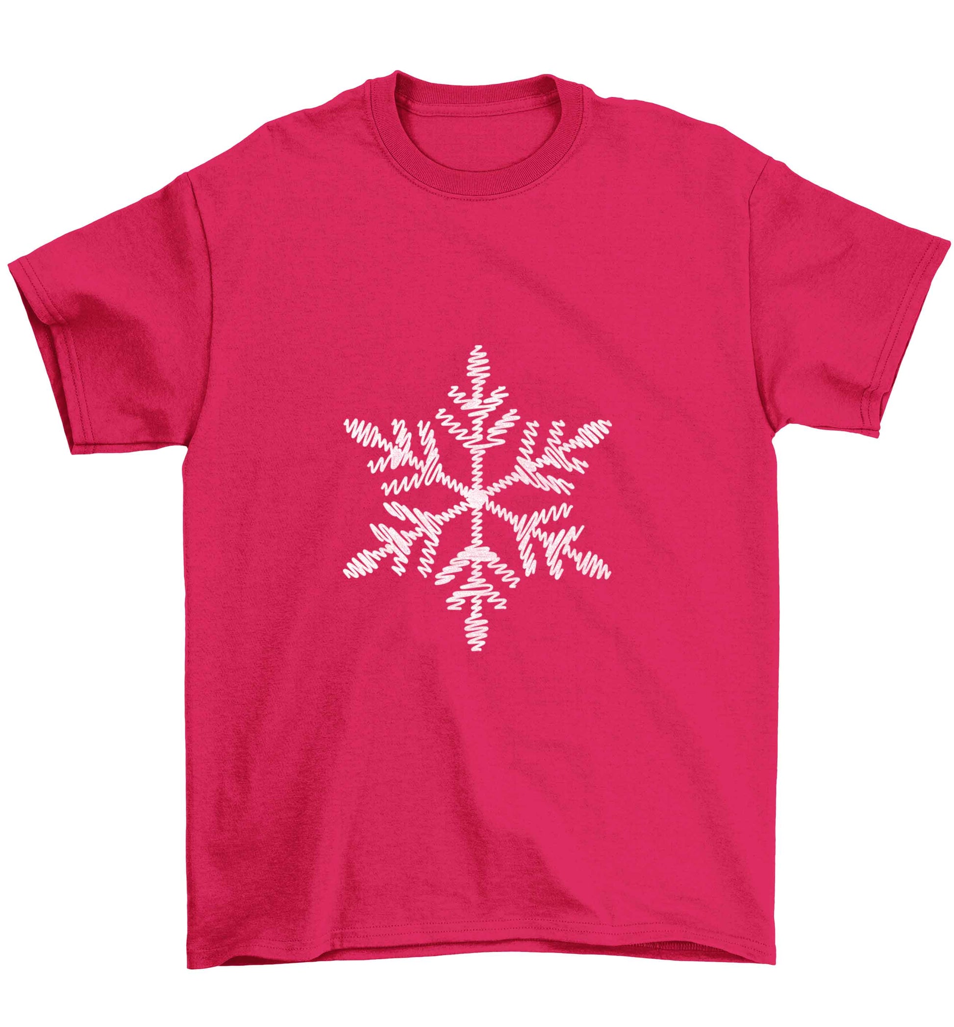 Snowflake Children's pink Tshirt 12-13 Years