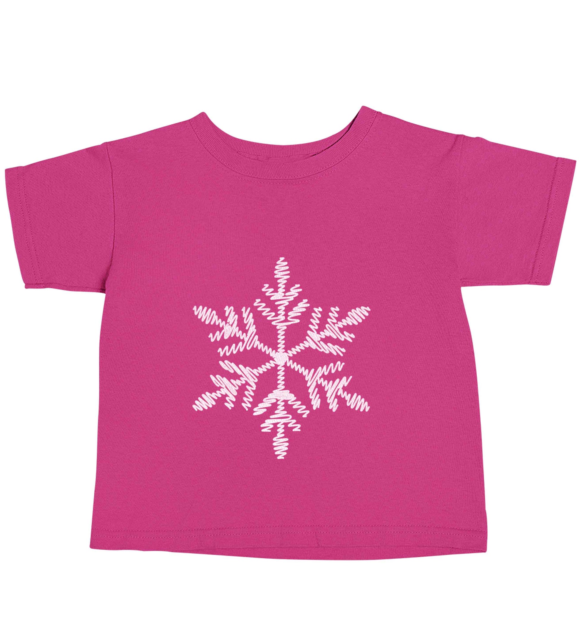 Snowflake pink baby toddler Tshirt 2 Years
