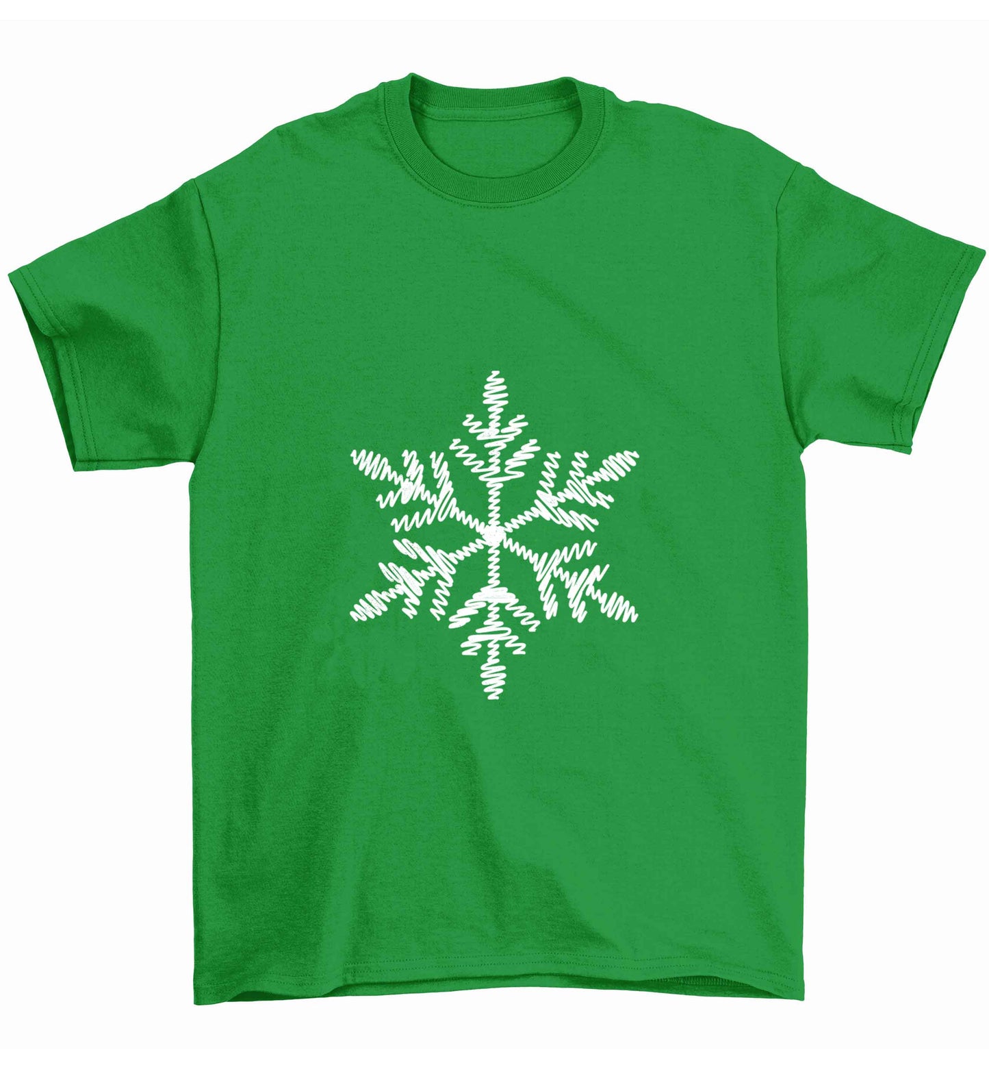 Snowflake Children's green Tshirt 12-13 Years