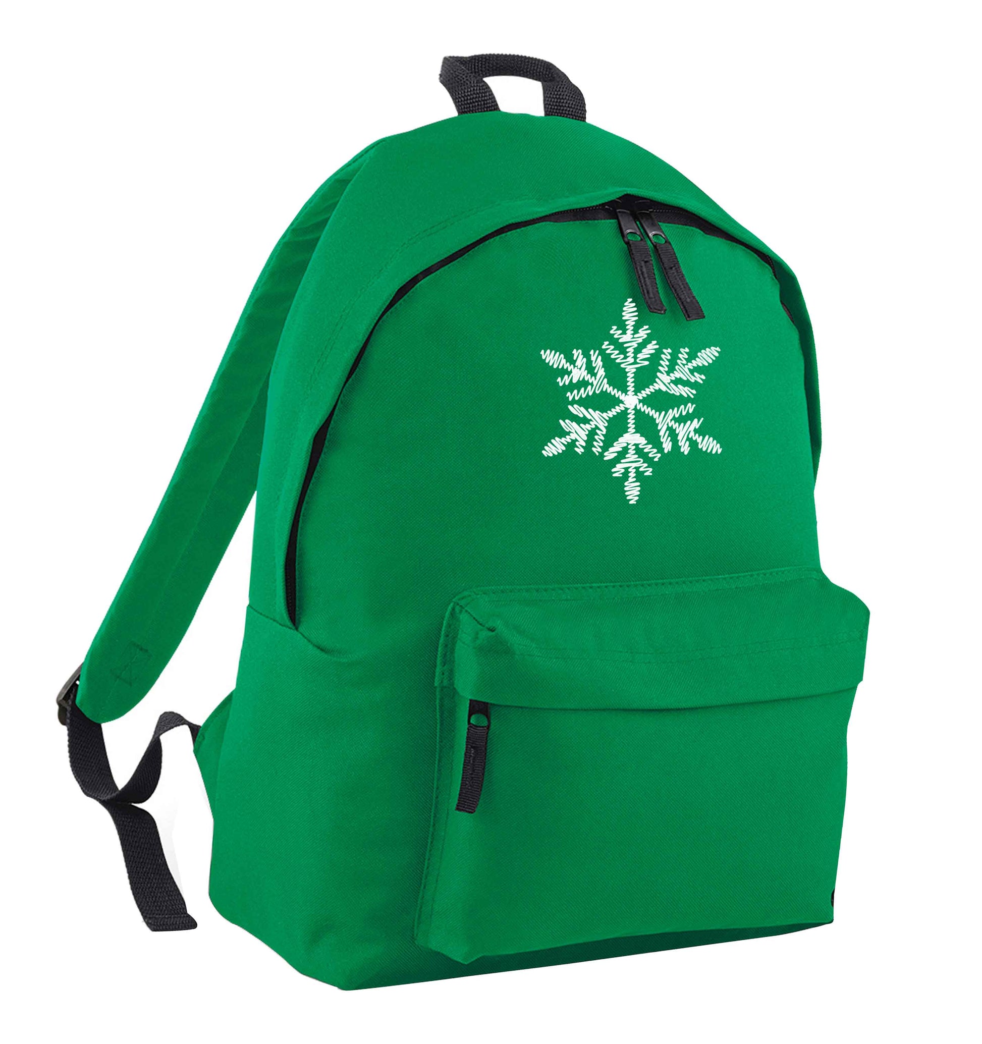 Snowflake green adults backpack