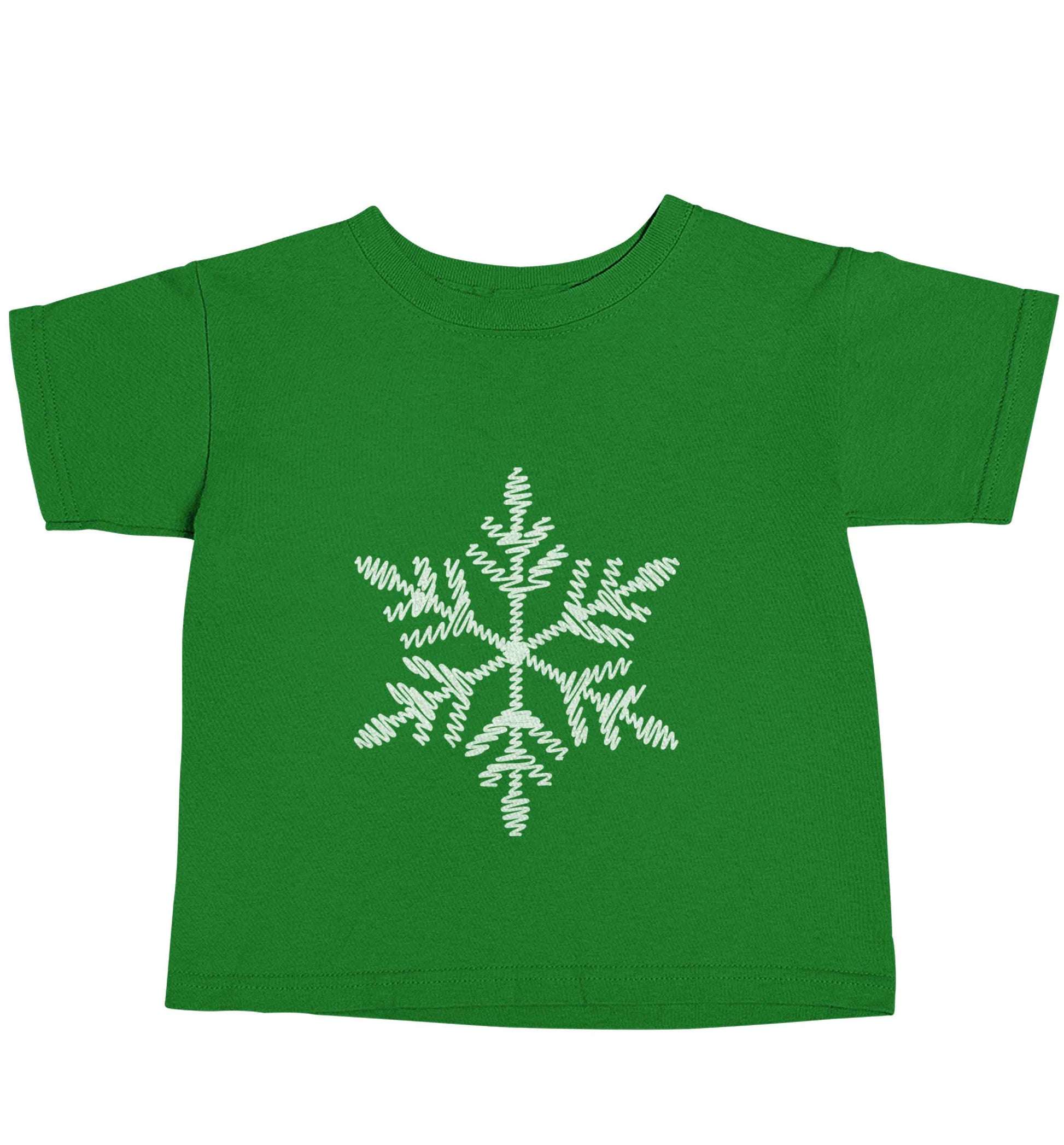 Snowflake green baby toddler Tshirt 2 Years