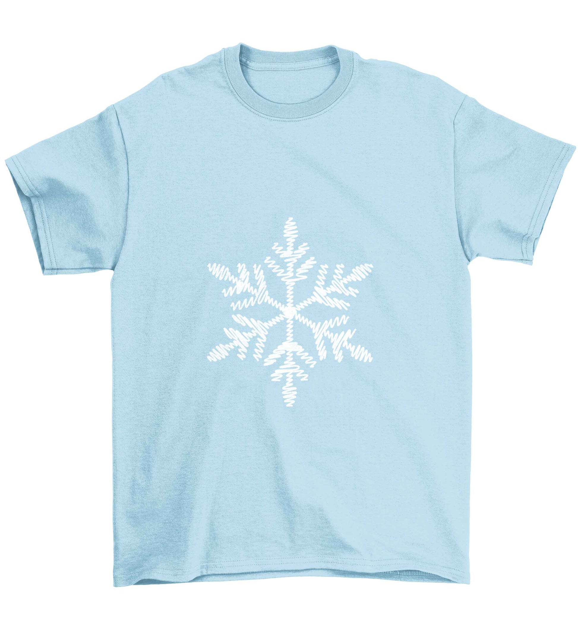 Snowflake Children's light blue Tshirt 12-13 Years