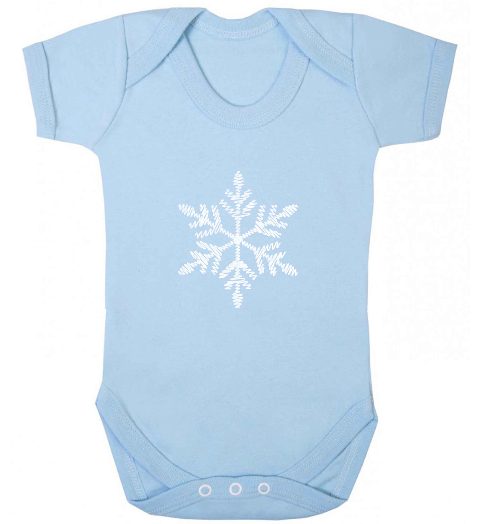 Snowflake baby vest pale blue 18-24 months