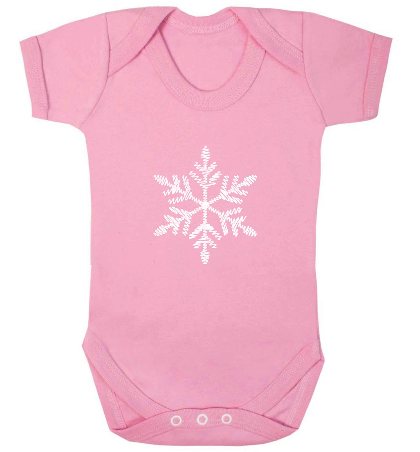 Snowflake baby vest pale pink 18-24 months