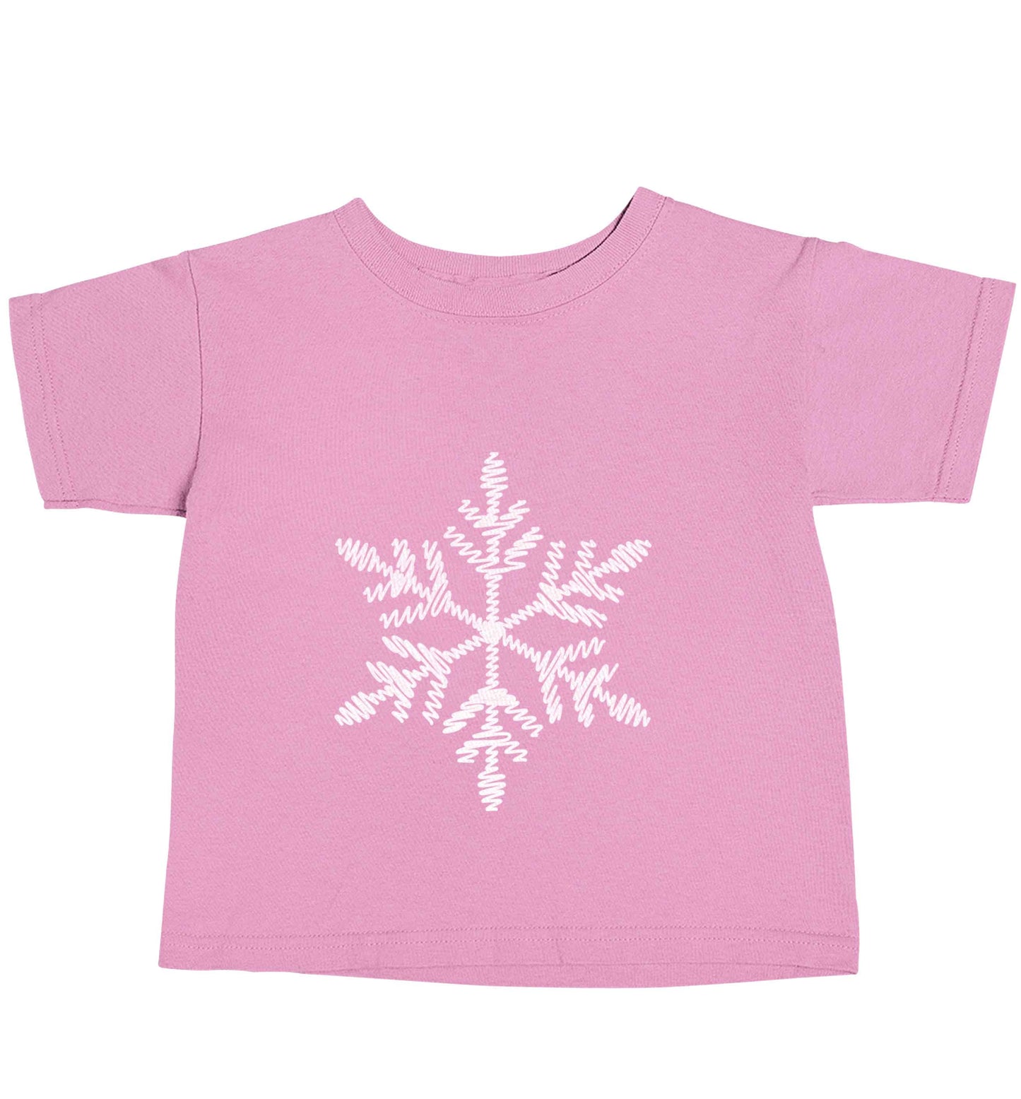 Snowflake light pink baby toddler Tshirt 2 Years