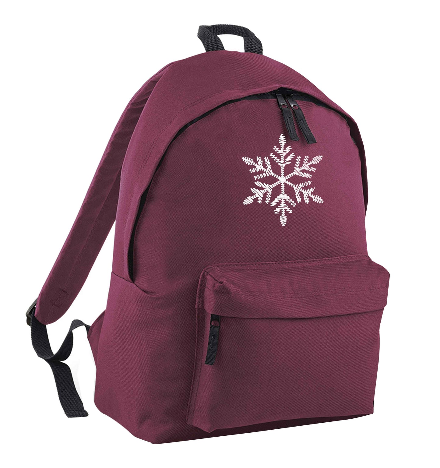 Snowflake maroon adults backpack