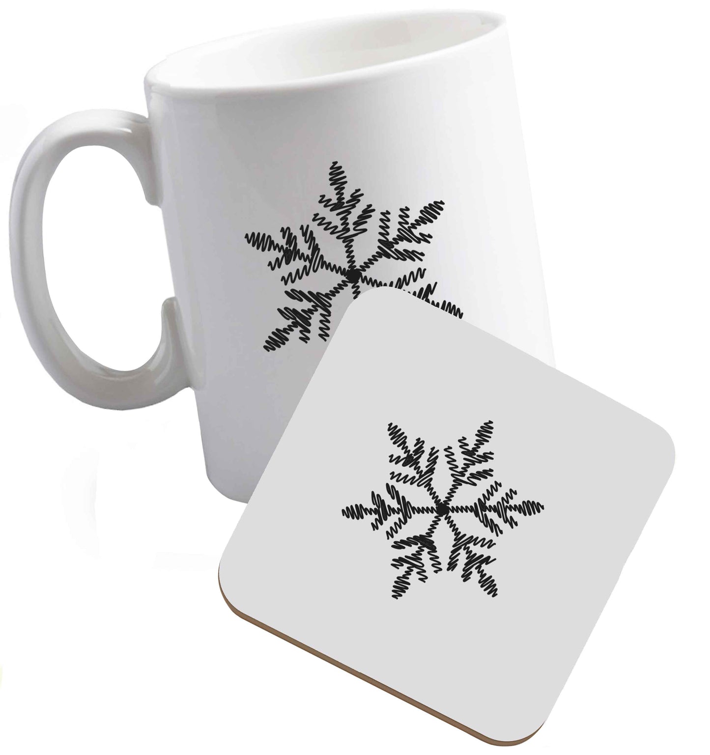 10 oz Tis The Season to Drink Whisky ceramic mug and coaster set right handed