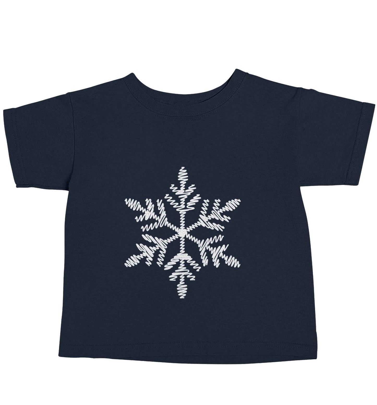 Snowflake navy baby toddler Tshirt 2 Years
