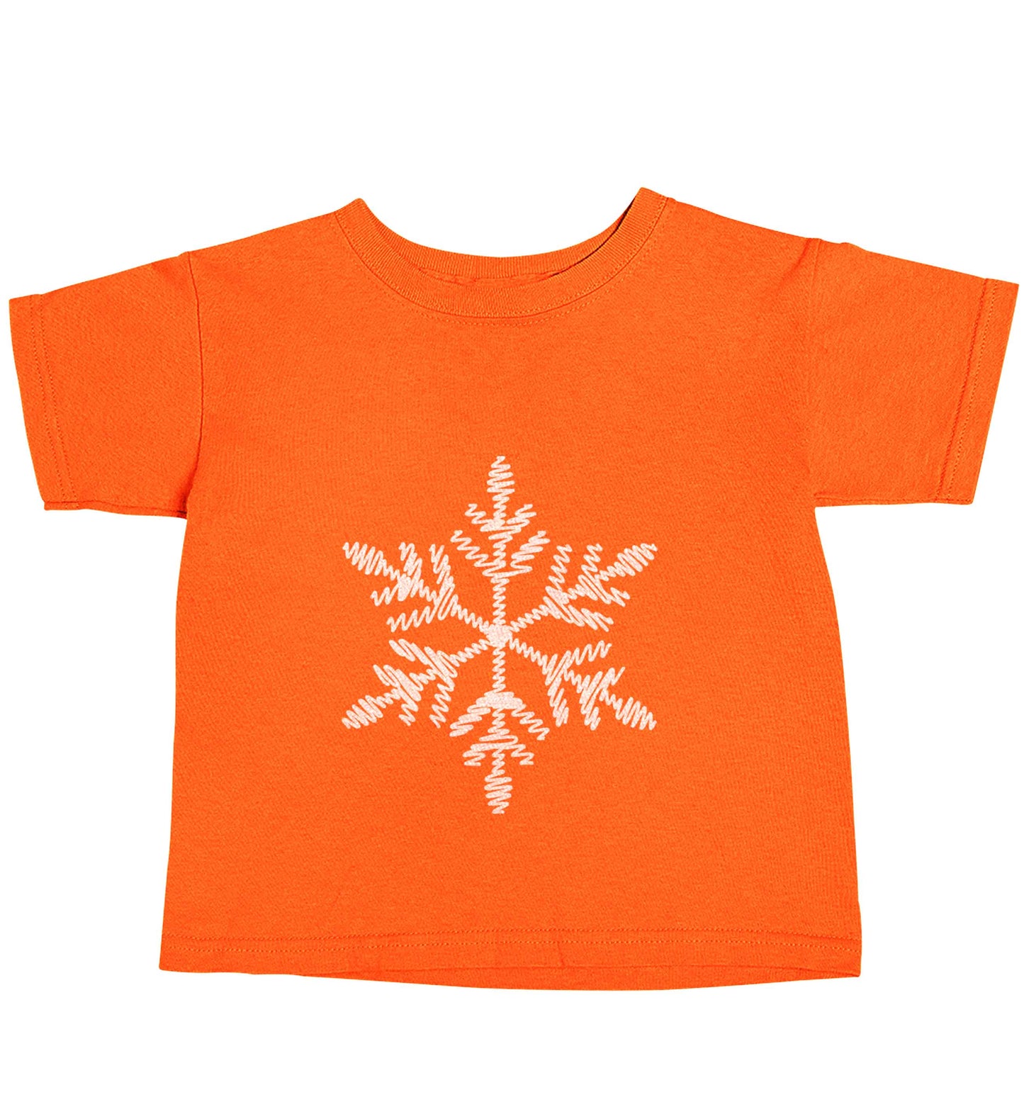 Snowflake orange baby toddler Tshirt 2 Years