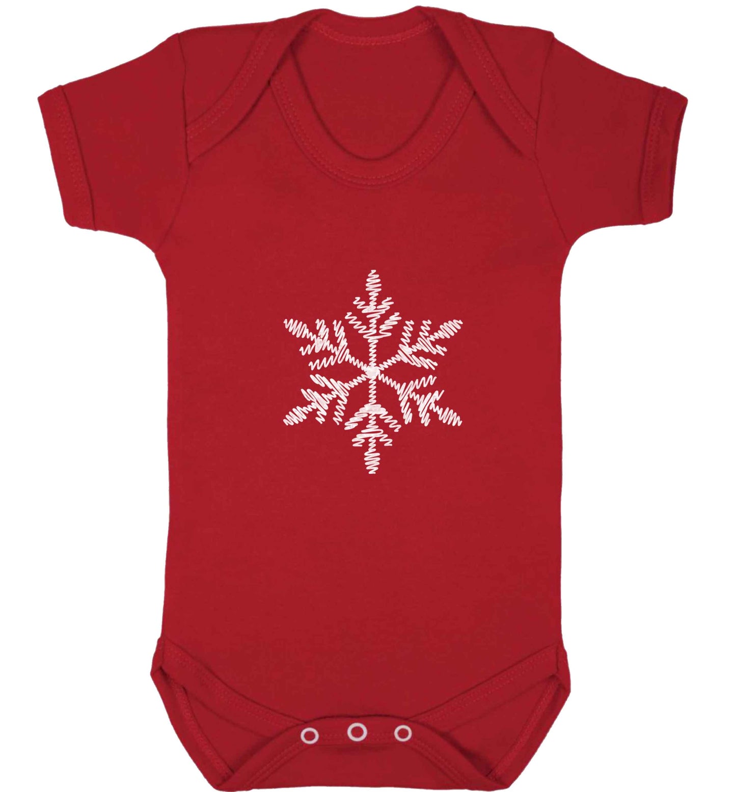 Snowflake baby vest red 18-24 months