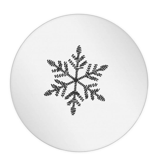 Snowflake 24 @ 45mm matt circle stickers