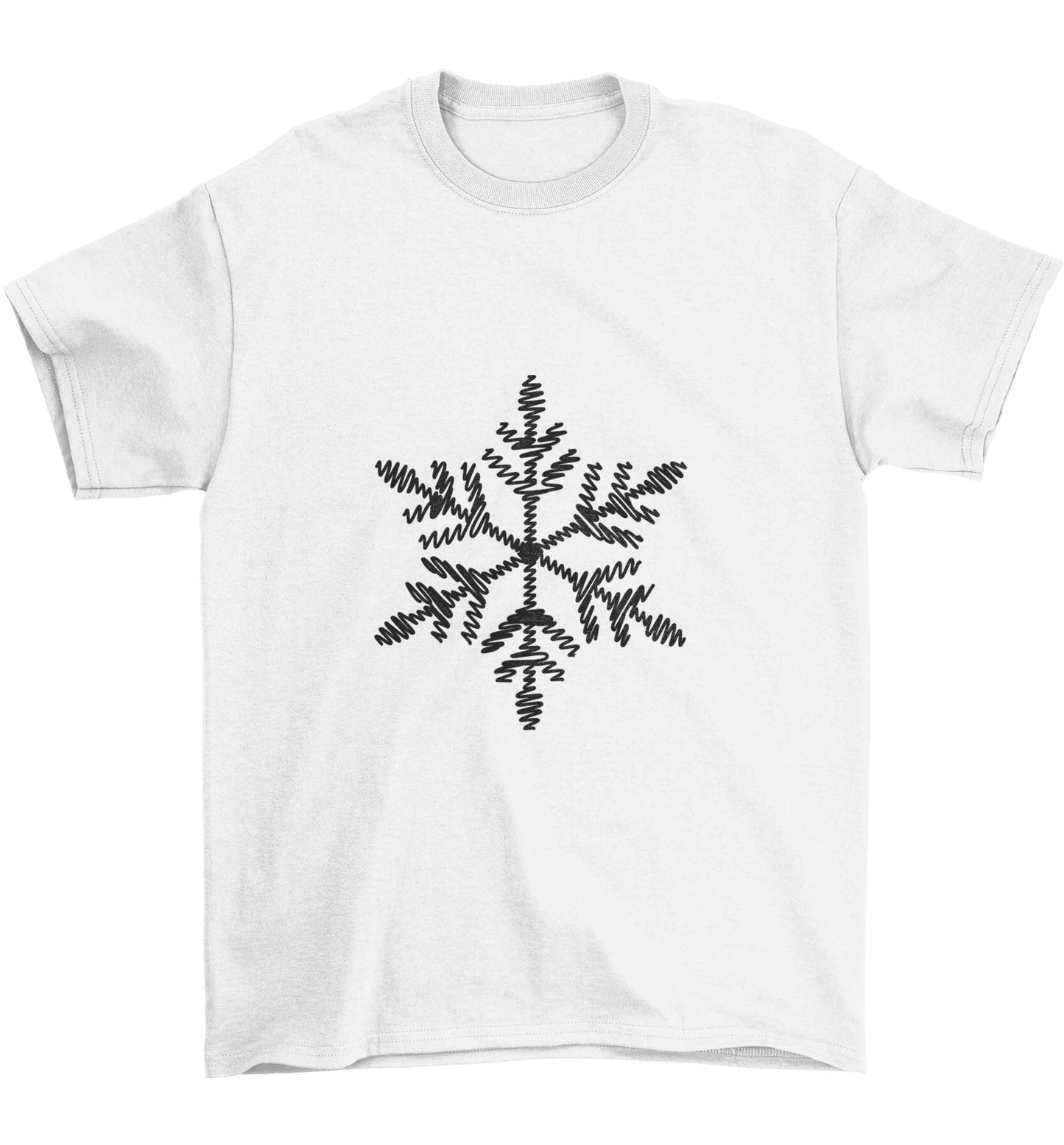 Snowflake Children's white Tshirt 12-13 Years