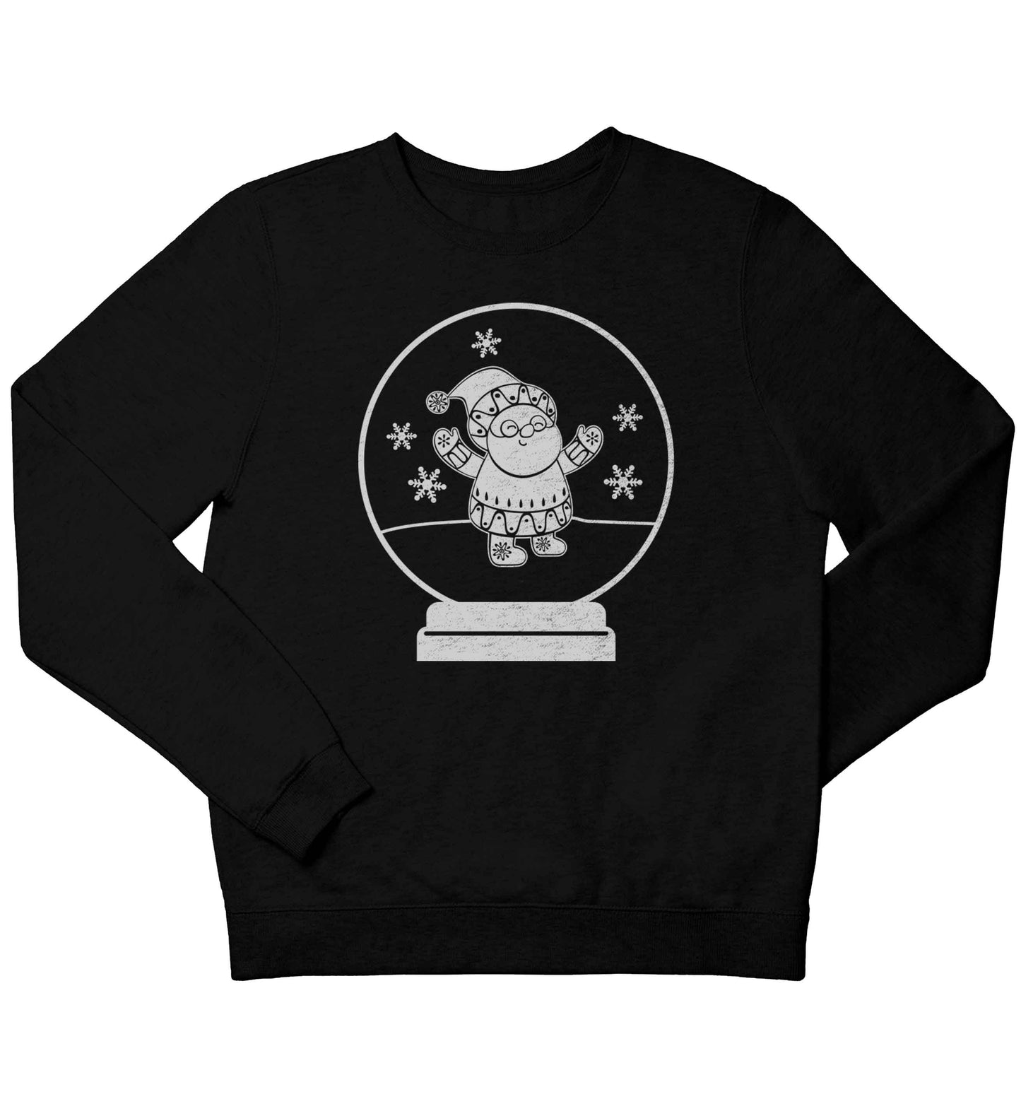 Santa snowglobe children's black sweater 12-13 Years