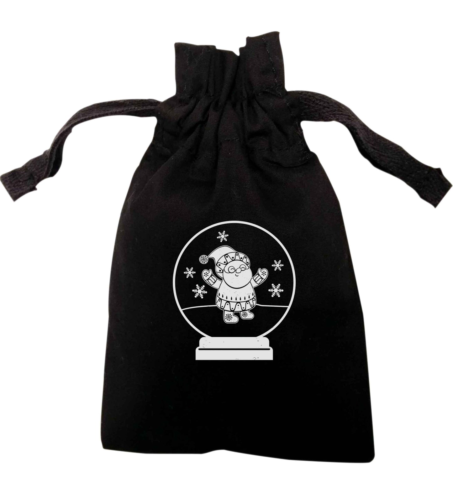 Santa snowglobe | XS - L | Pouch / Drawstring bag / Sack | Organic Cotton | Bulk discounts available!