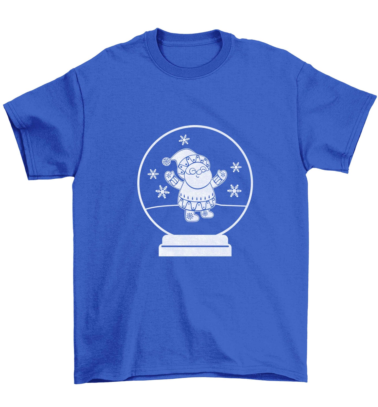 Santa snowglobe Children's blue Tshirt 12-13 Years