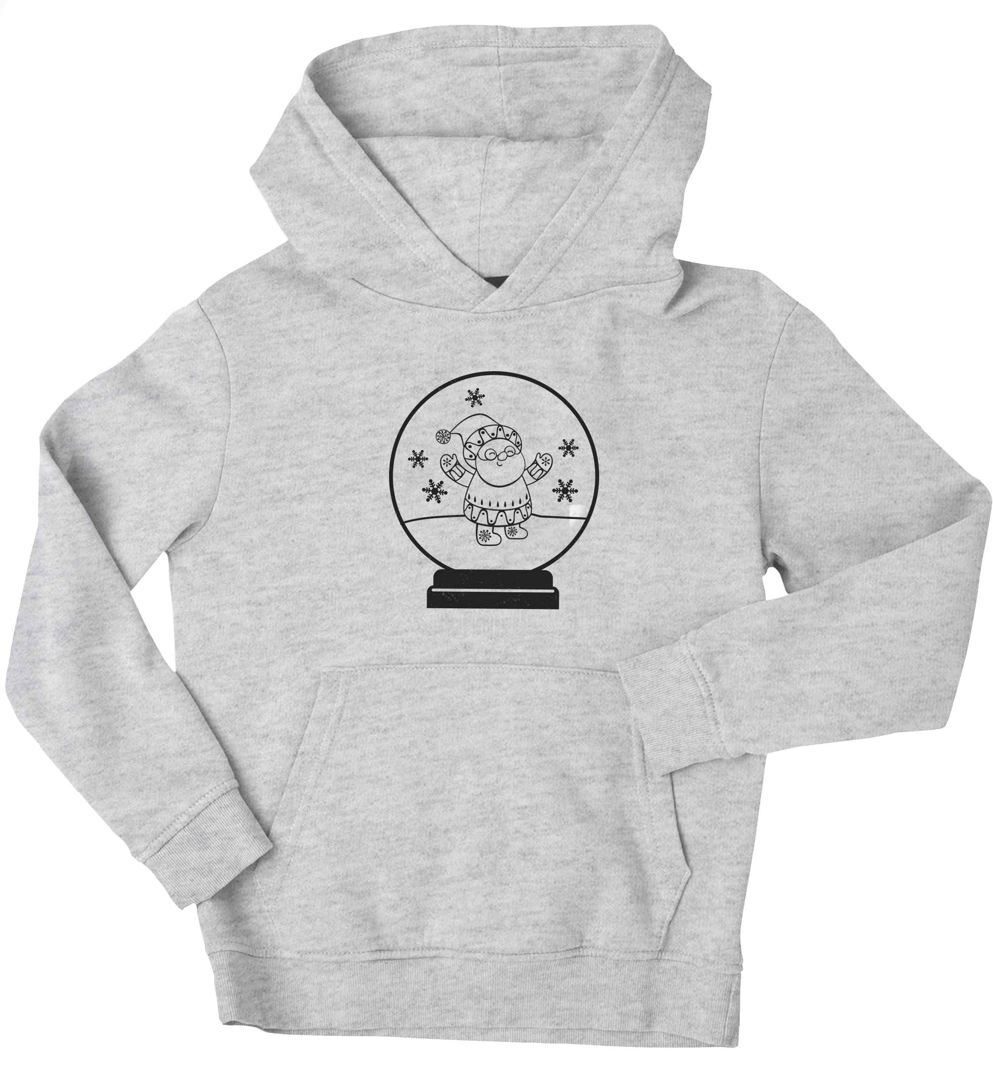 Santa snowglobe children's grey hoodie 12-13 Years