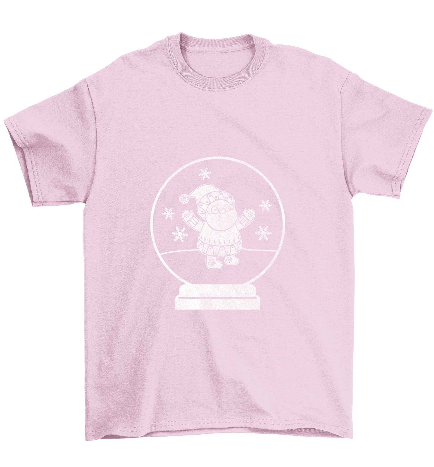 Santa snowglobe Children's light pink Tshirt 12-13 Years