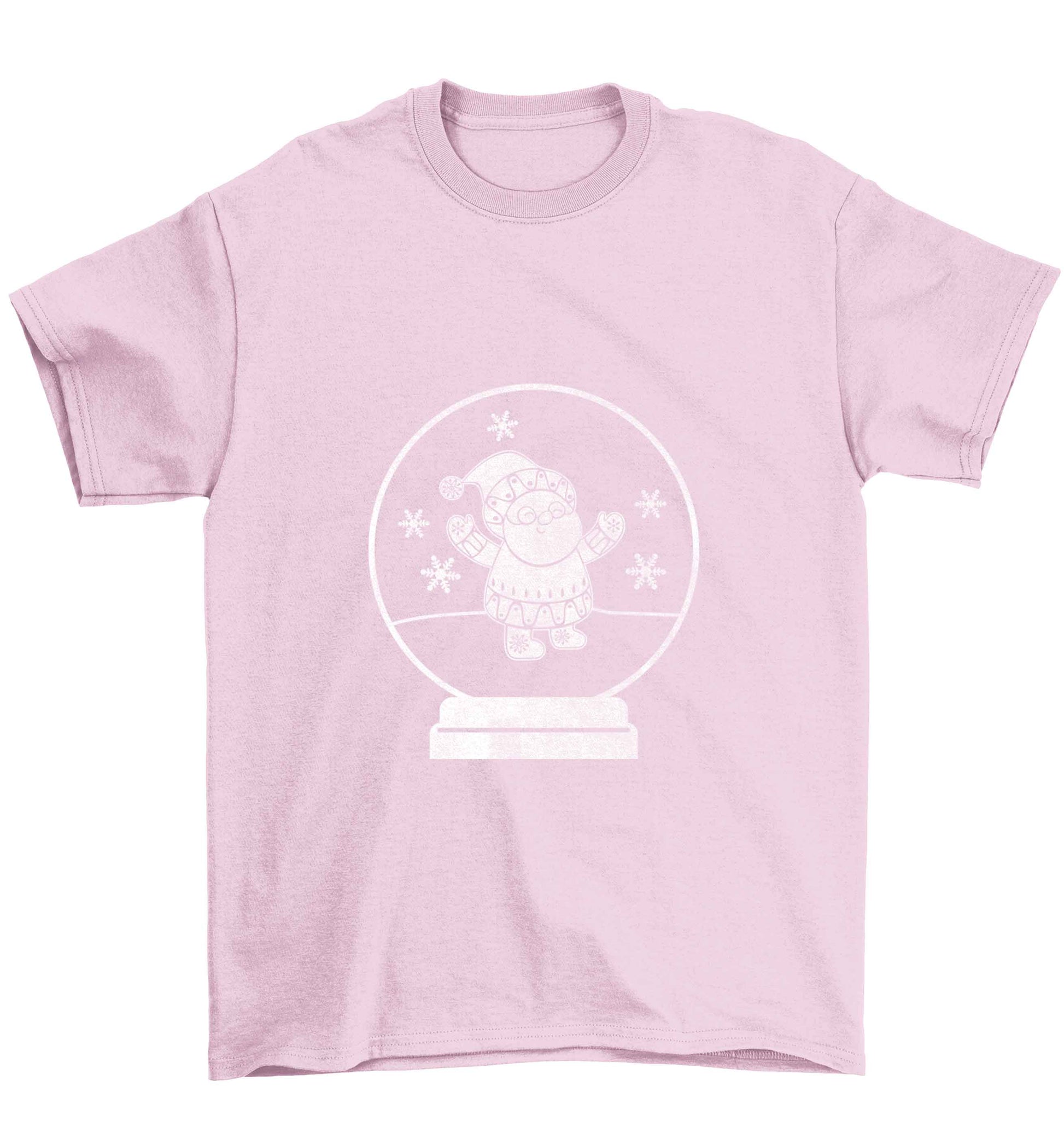 Santa snowglobe Children's light pink Tshirt 12-13 Years