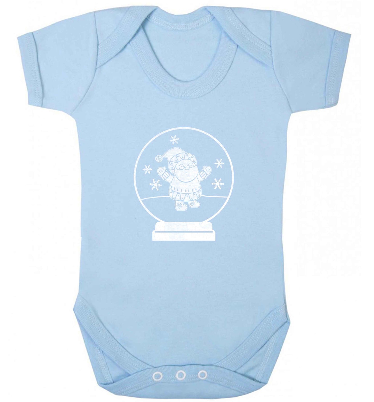 Santa snowglobe baby vest pale blue 18-24 months