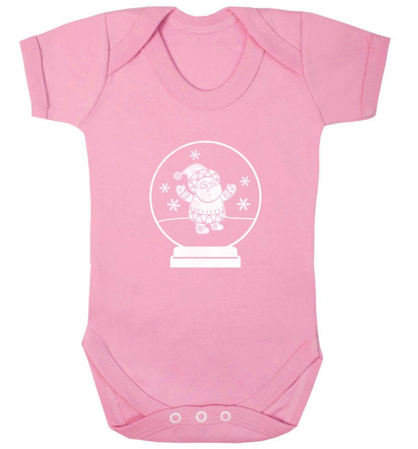 Santa snowglobe baby vest pale pink 18-24 months