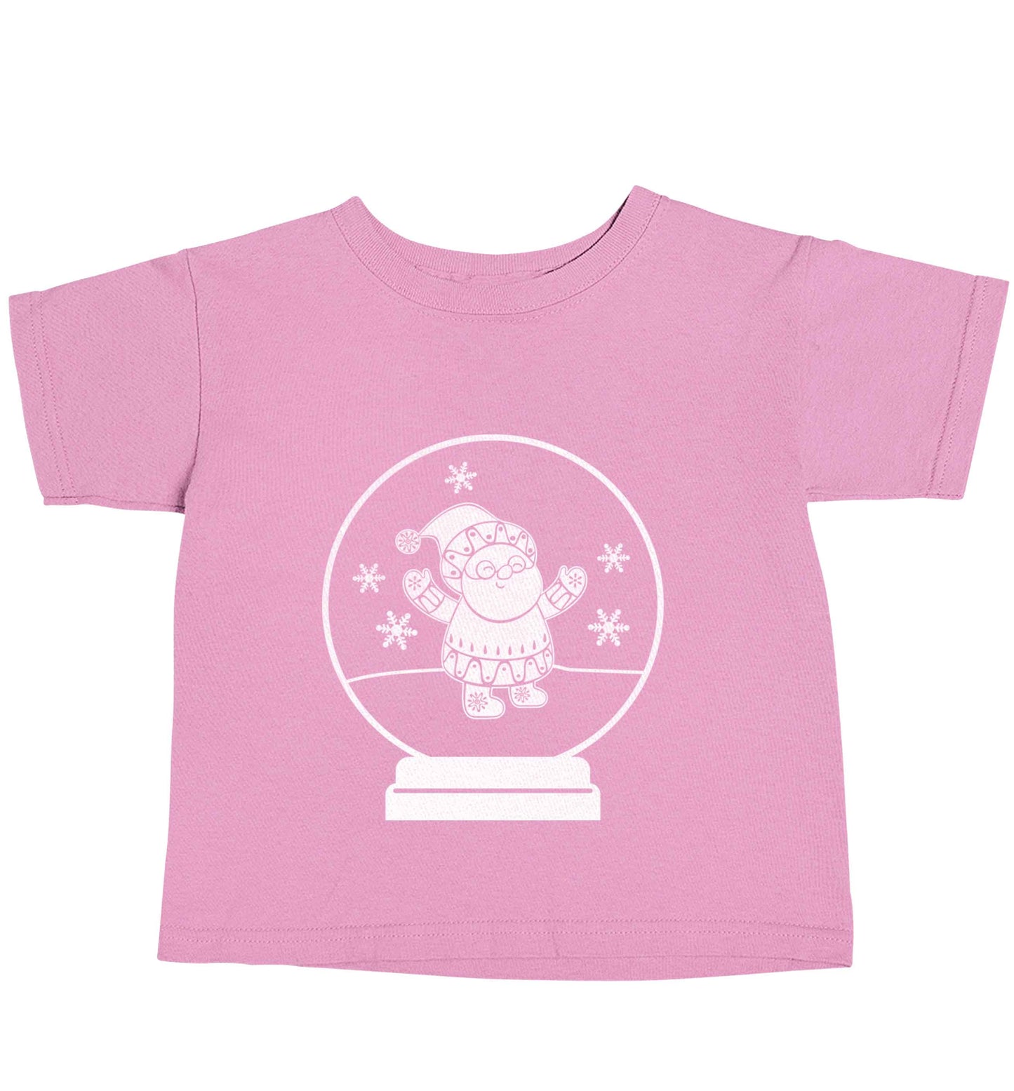 Santa snowglobe light pink baby toddler Tshirt 2 Years