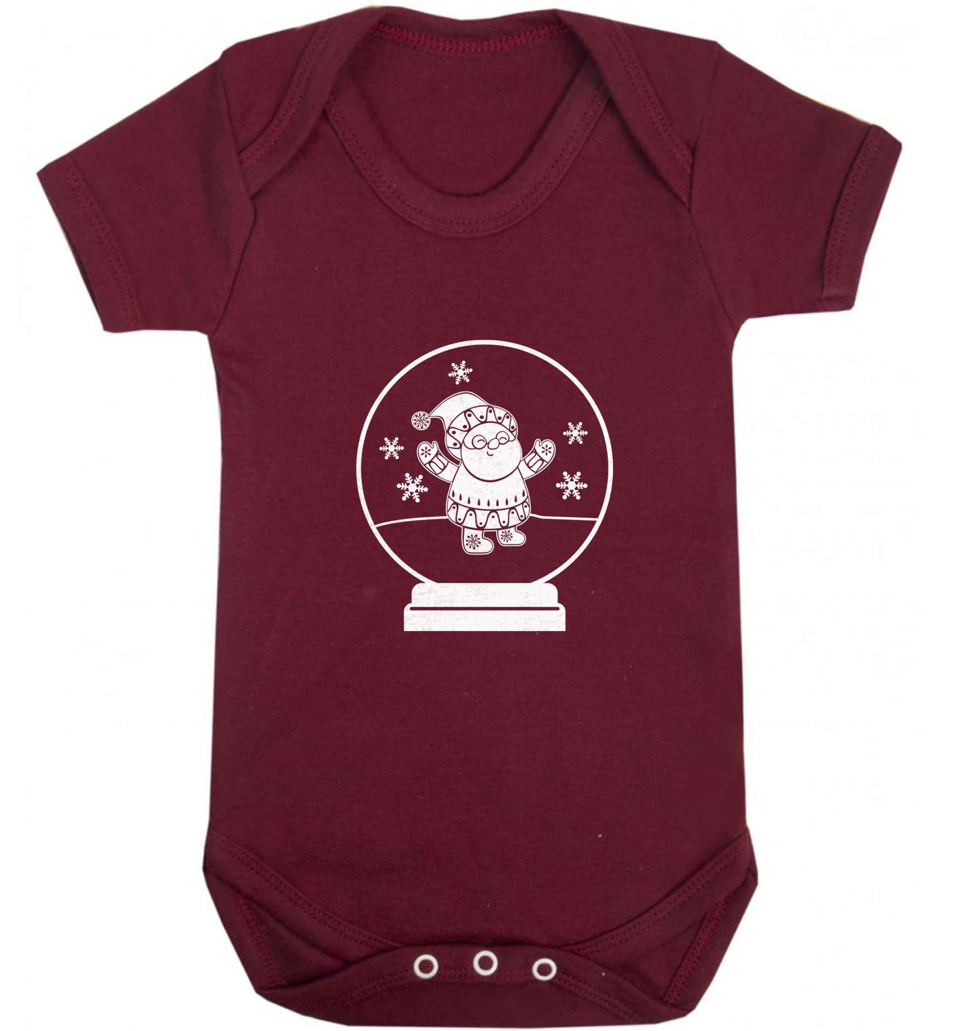 Santa snowglobe baby vest maroon 18-24 months