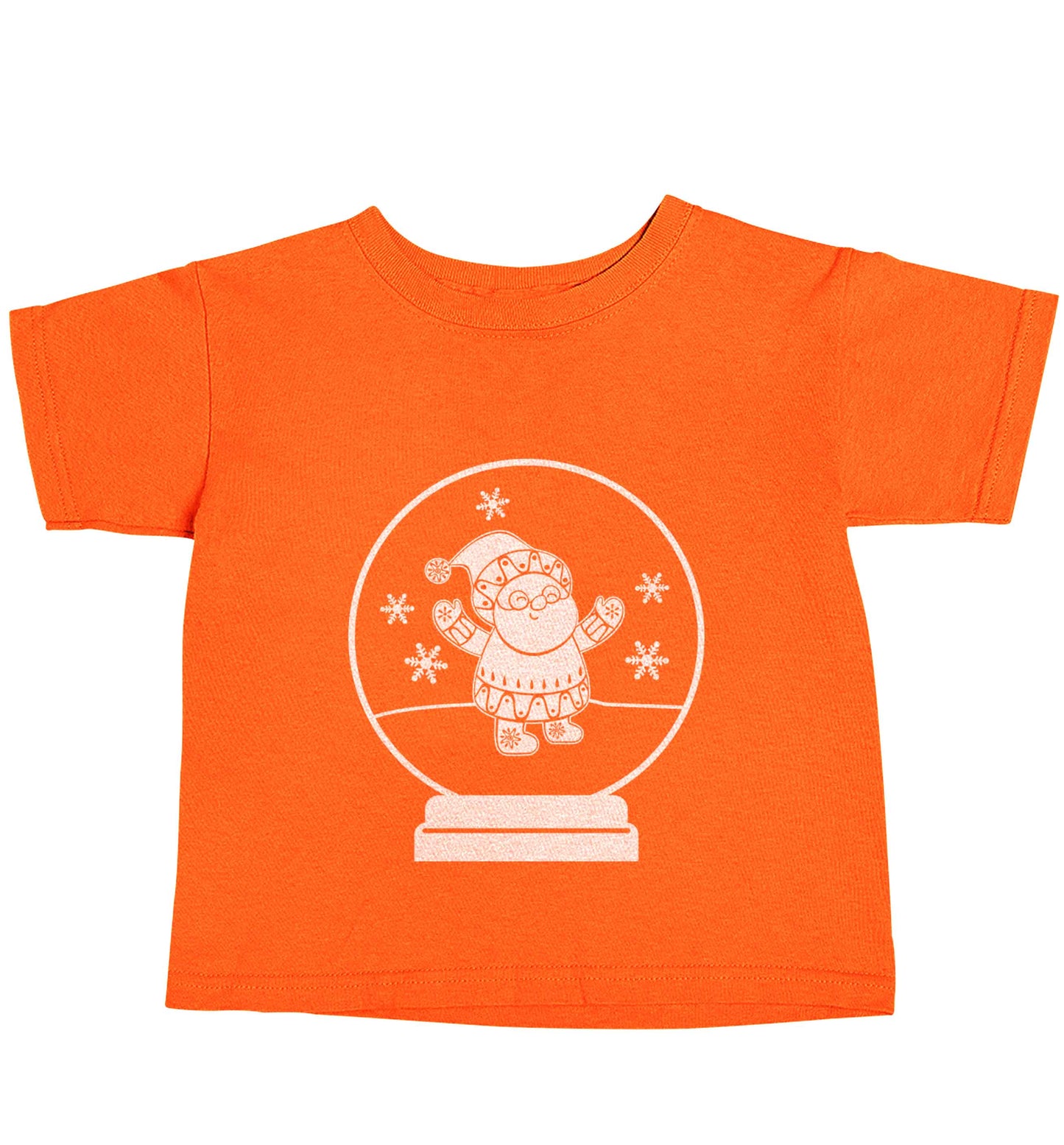 Santa snowglobe orange baby toddler Tshirt 2 Years