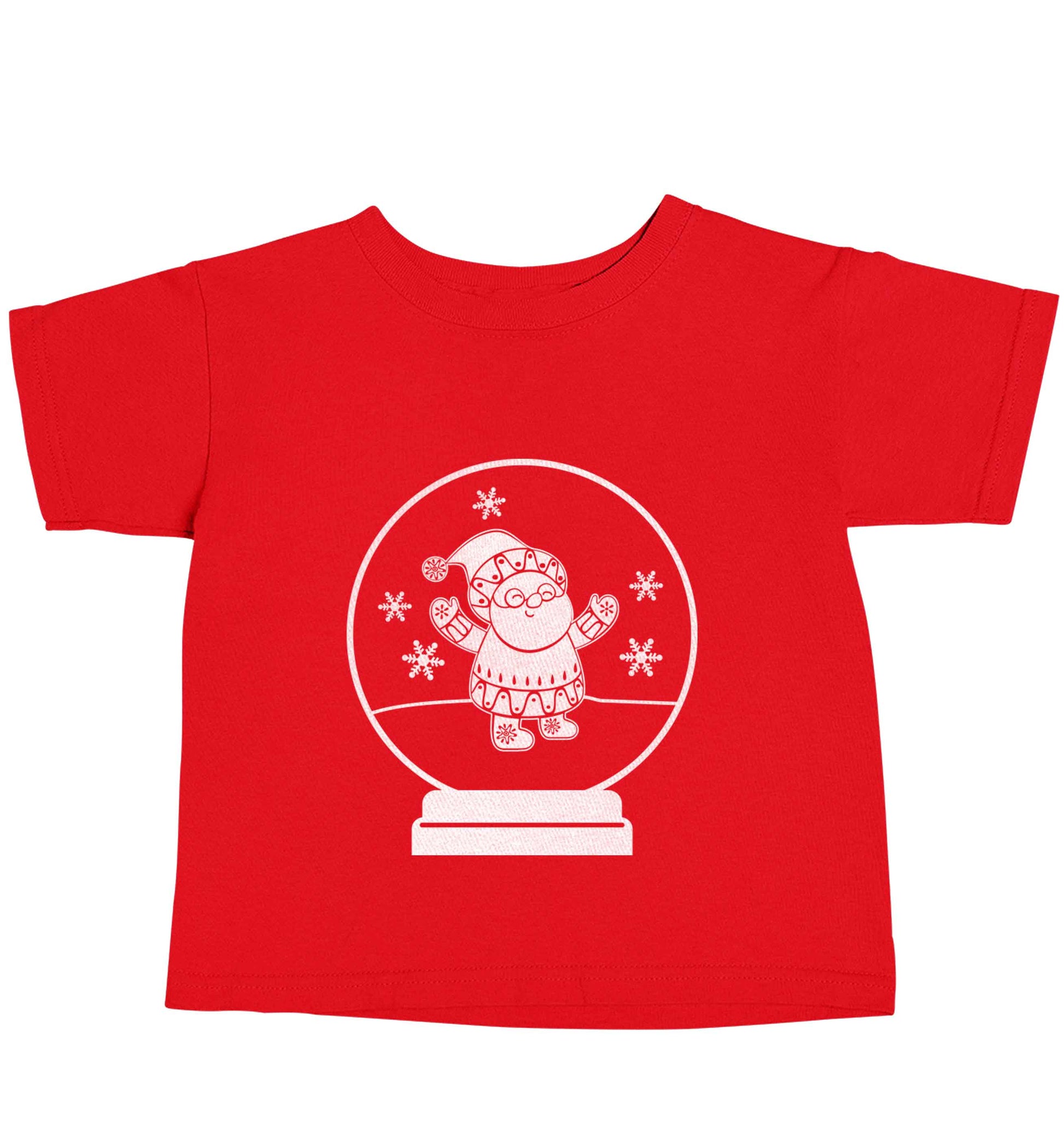 Santa snowglobe red baby toddler Tshirt 2 Years