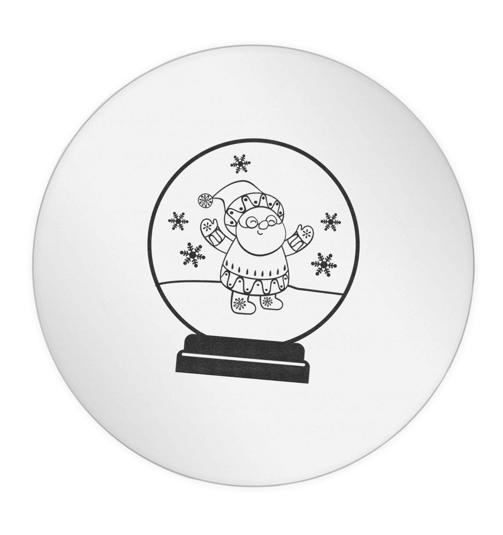 Santa snowglobe 24 @ 45mm matt circle stickers