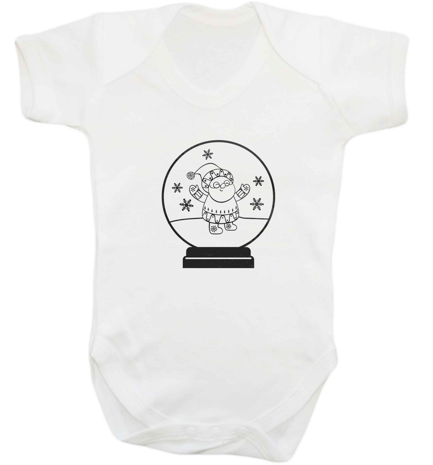Santa snowglobe baby vest white 18-24 months