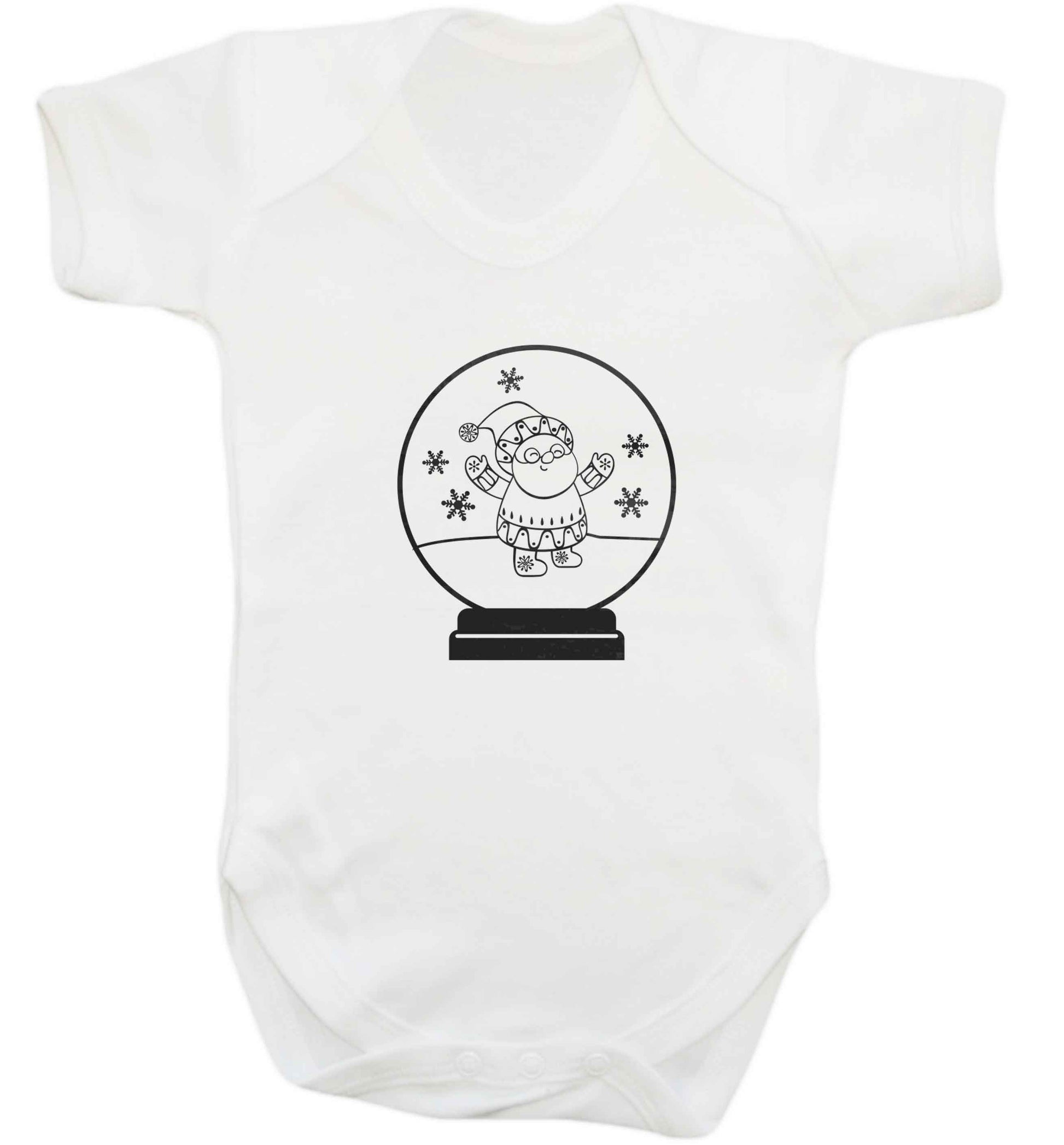 Santa snowglobe baby vest white 18-24 months