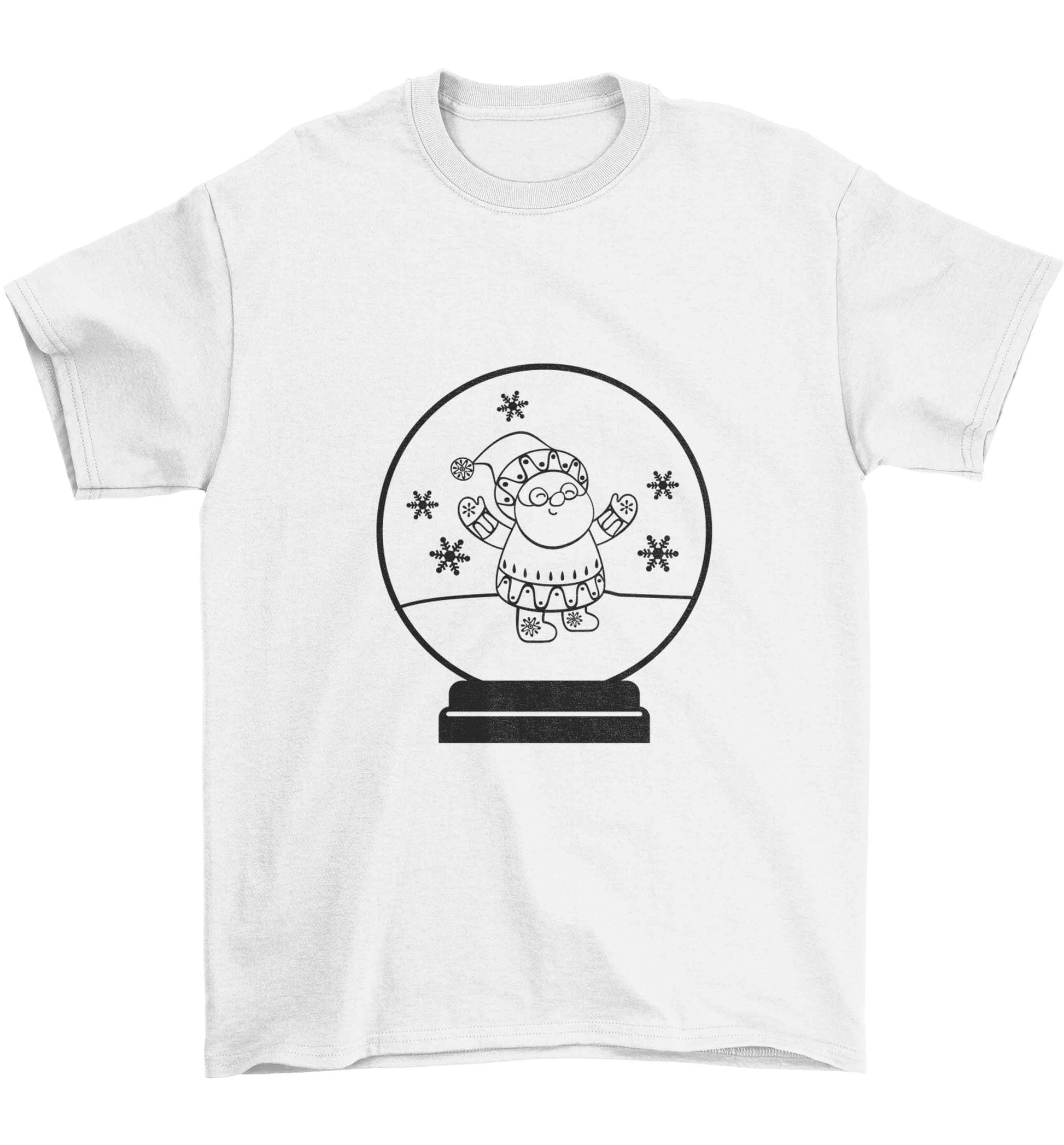 Santa snowglobe Children's white Tshirt 12-13 Years