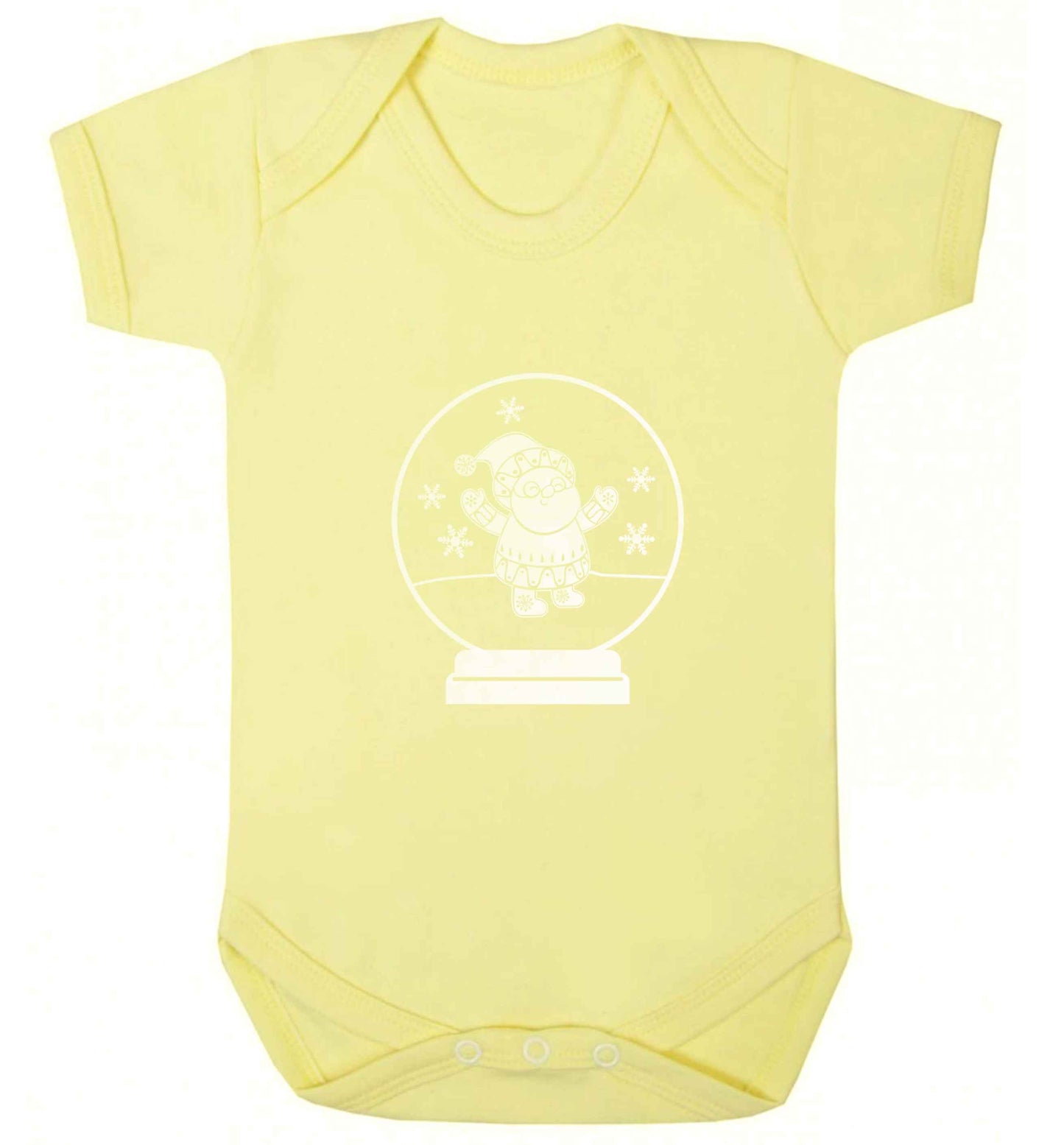 Santa snowglobe baby vest pale yellow 18-24 months
