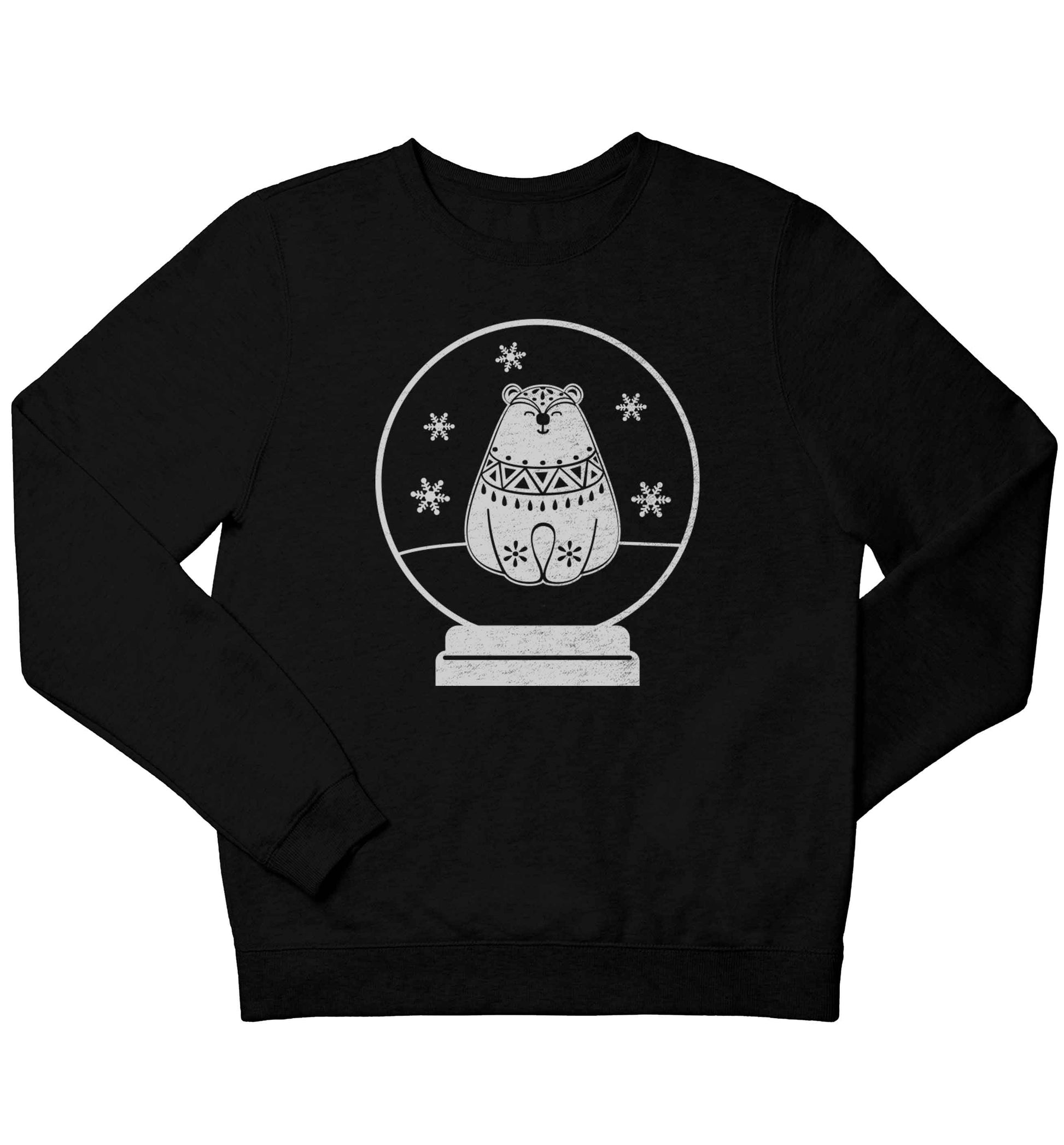 Polar Bear Snowglobe children's black sweater 12-13 Years