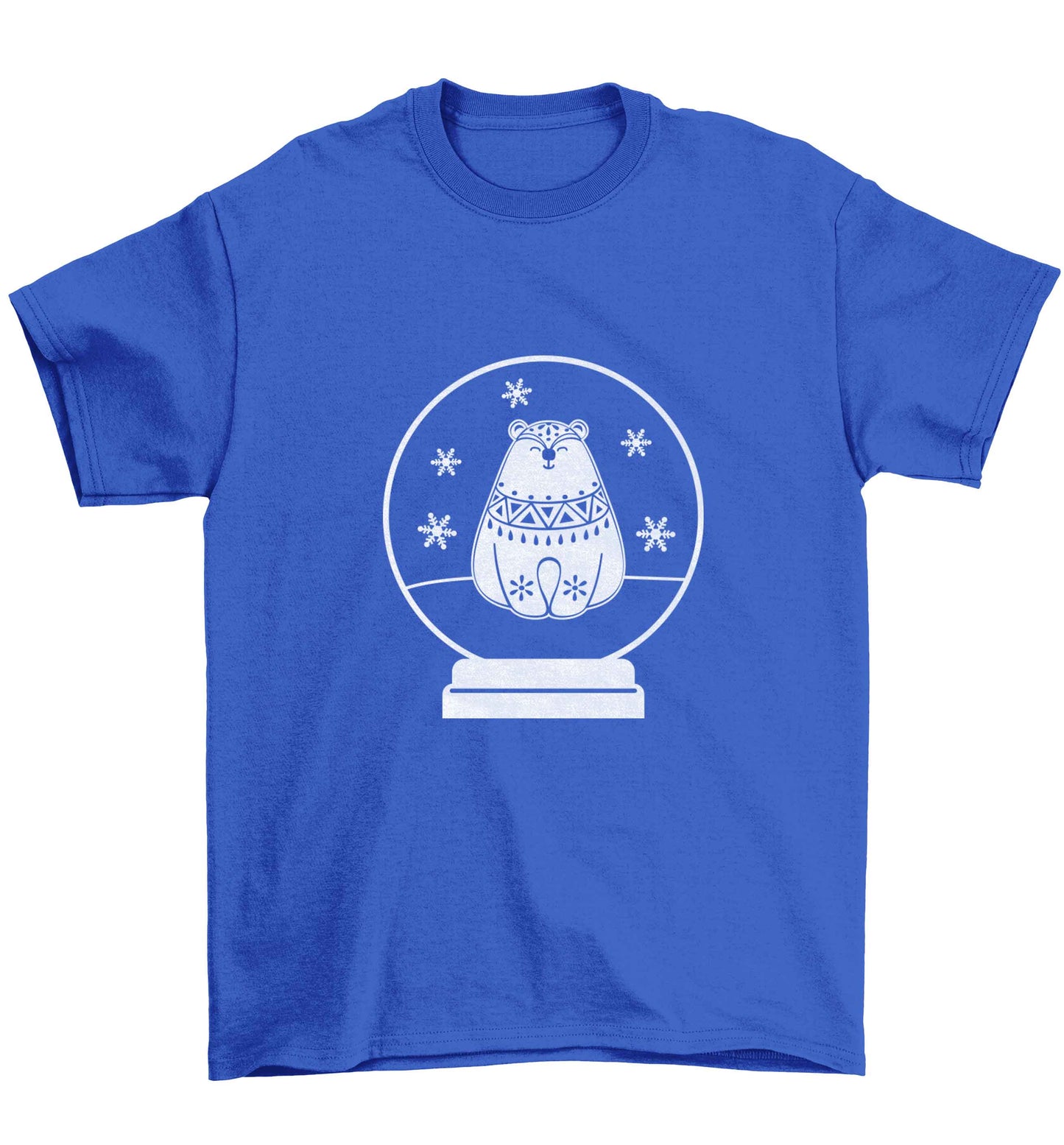Polar Bear Snowglobe Children's blue Tshirt 12-13 Years