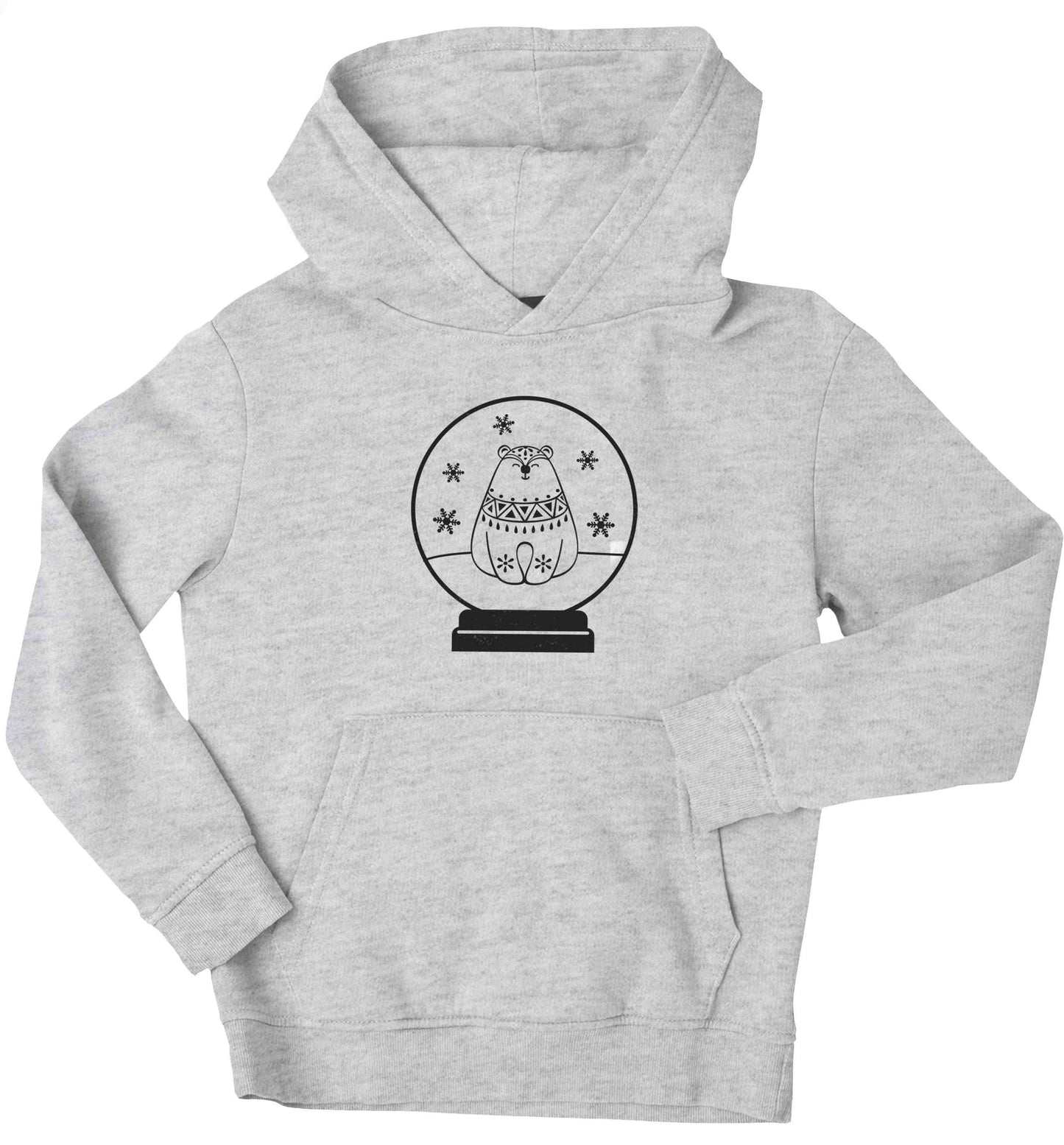 Polar Bear Snowglobe children's grey hoodie 12-13 Years