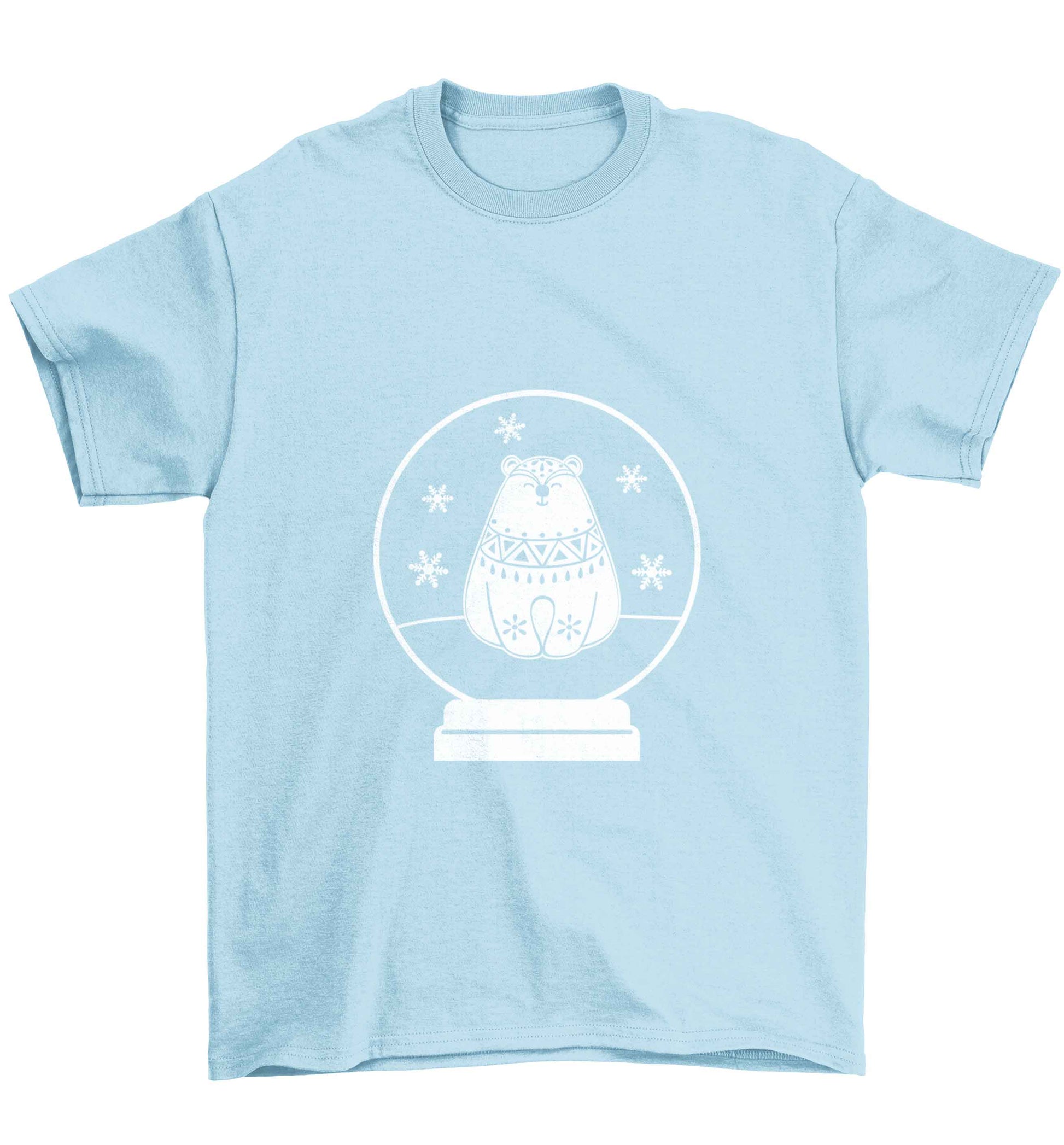Polar Bear Snowglobe Children's light blue Tshirt 12-13 Years