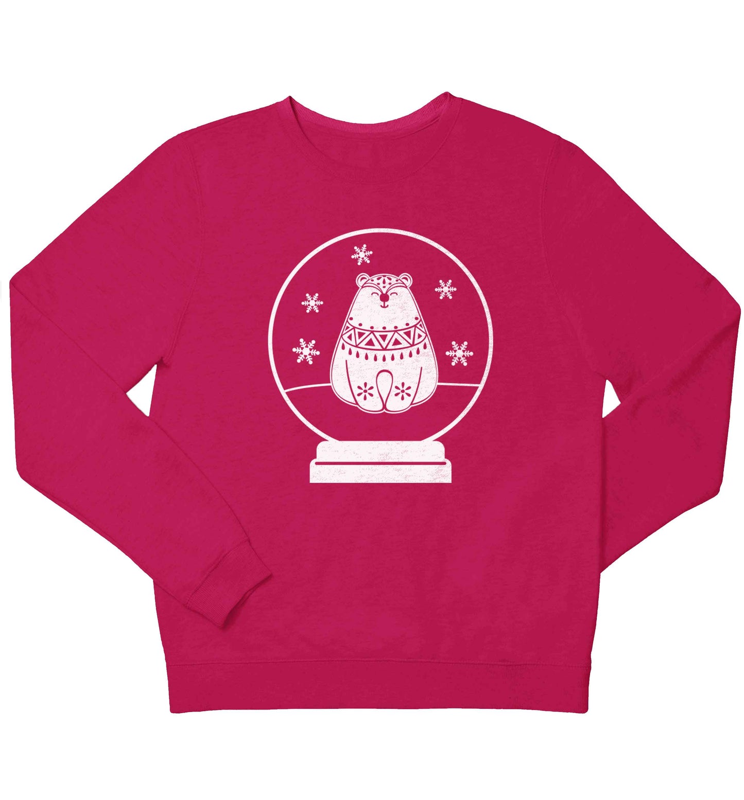 Polar Bear Snowglobe children's pink sweater 12-13 Years