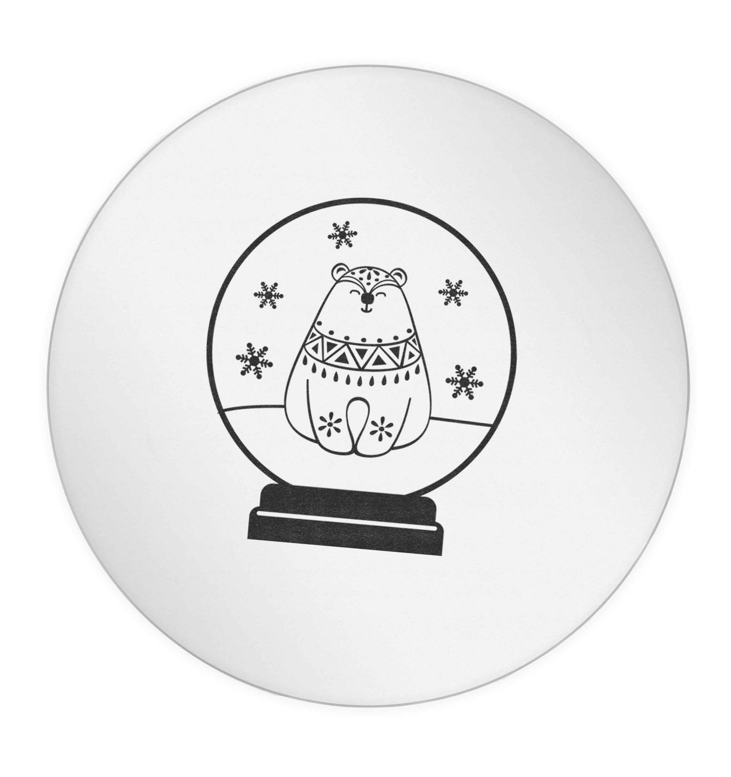 Polar Bear Snowglobe 24 @ 45mm matt circle stickers