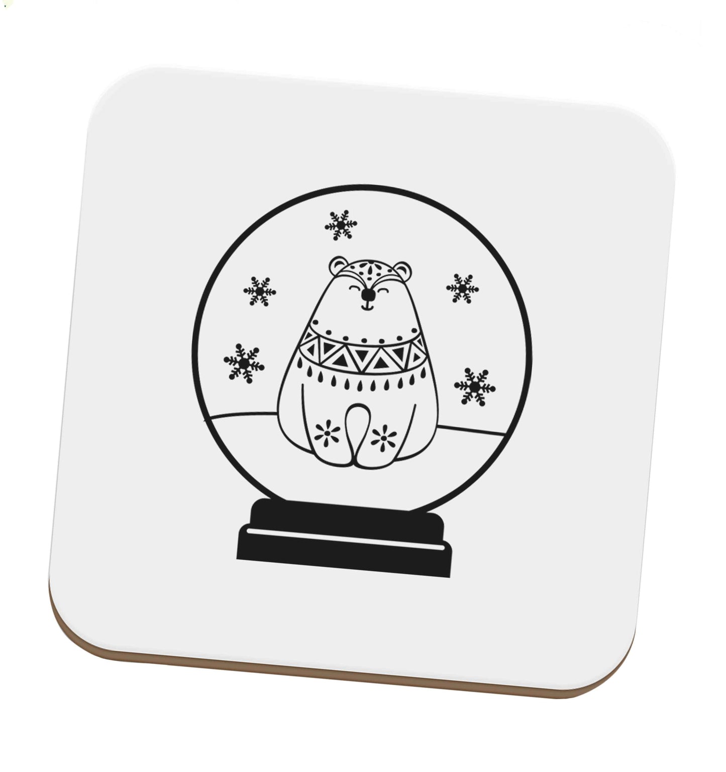 Polar Bear Snowglobe set of four coasters