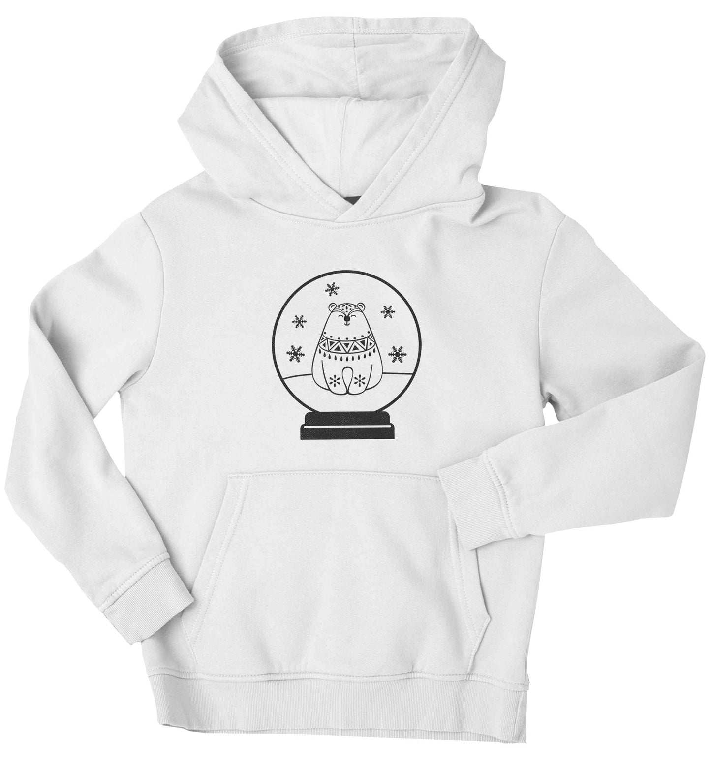 Polar Bear Snowglobe children's white hoodie 12-13 Years